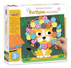 Tableau Créatif Crealign Feutrine Dans La Savane Multicolor