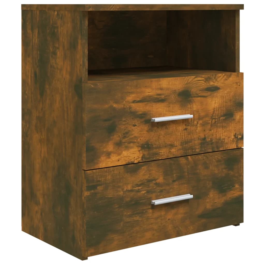 Table De Chevet Avec Tiroirs Et Compartiment Ouvert 50 X 32 X 60 Cm Dec033661