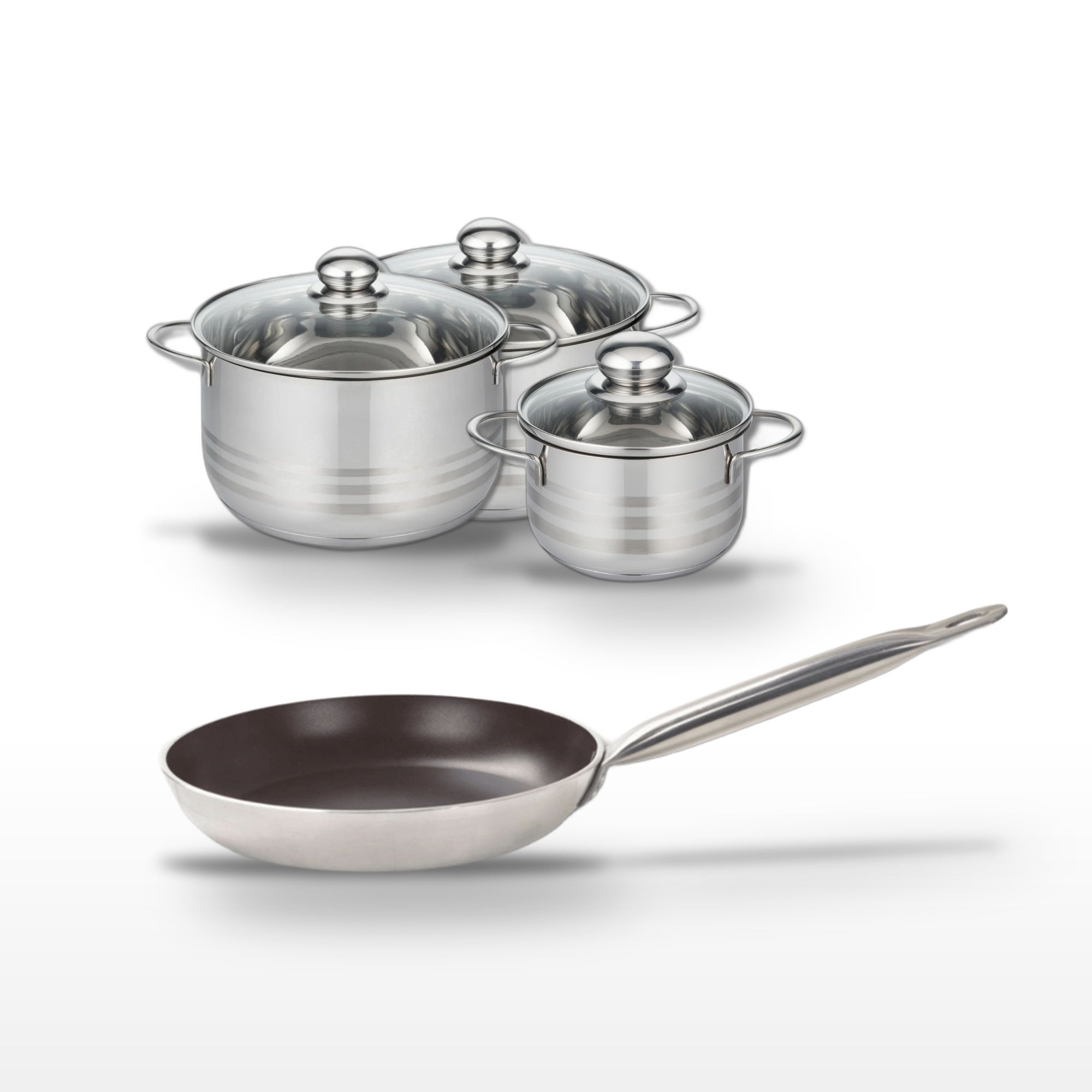 Batterie De Cuisine 1 Poêle 28cm + 3 Faitouts Bistro Line