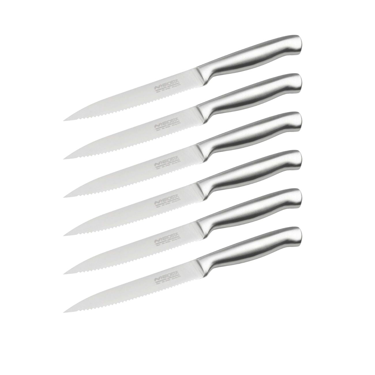 Set De 6 Couteaux De Qualité 24 Cm En Inox Fit