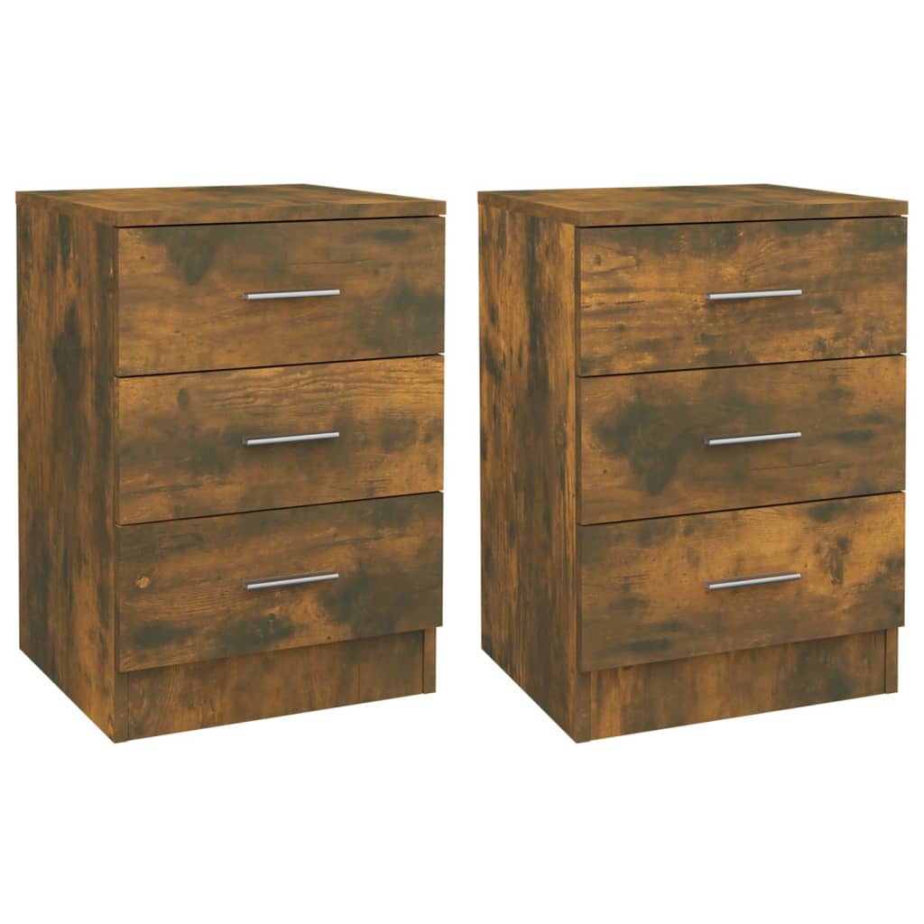 Lot De 2 Tables De Chevet Avec 3 Tiroirs 38 X 35 X 56 Dec035068