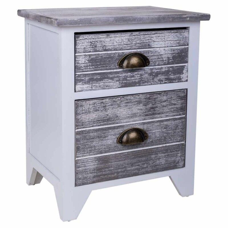 Table De Nuit Alexandra House Living Blanc 28 X 45 X 38 Cm