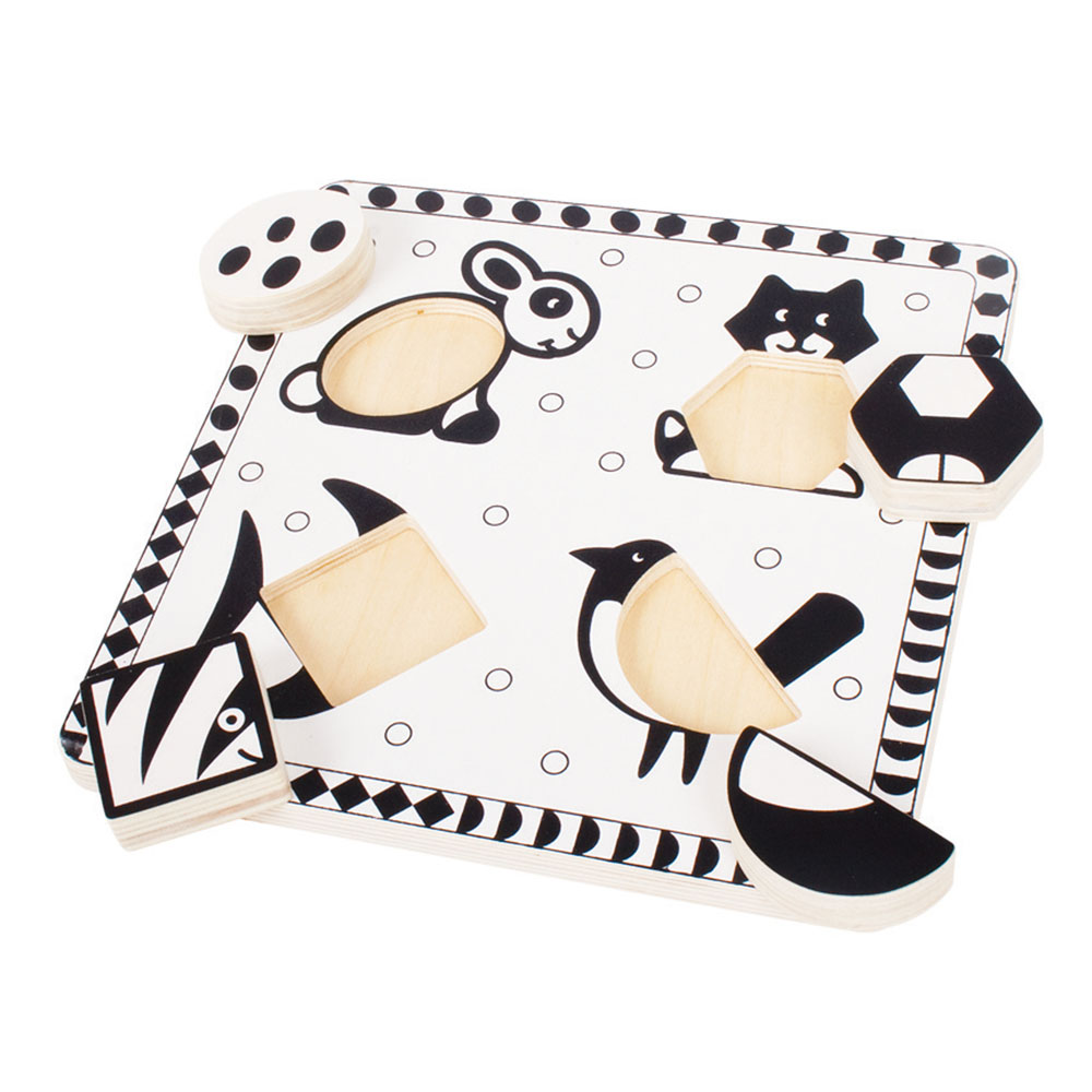 Bigjigs Toys, Puzzle Pour Animaux De Compagnie Noir Et Blanc, Adapté Aux ges Dès 12 Mois