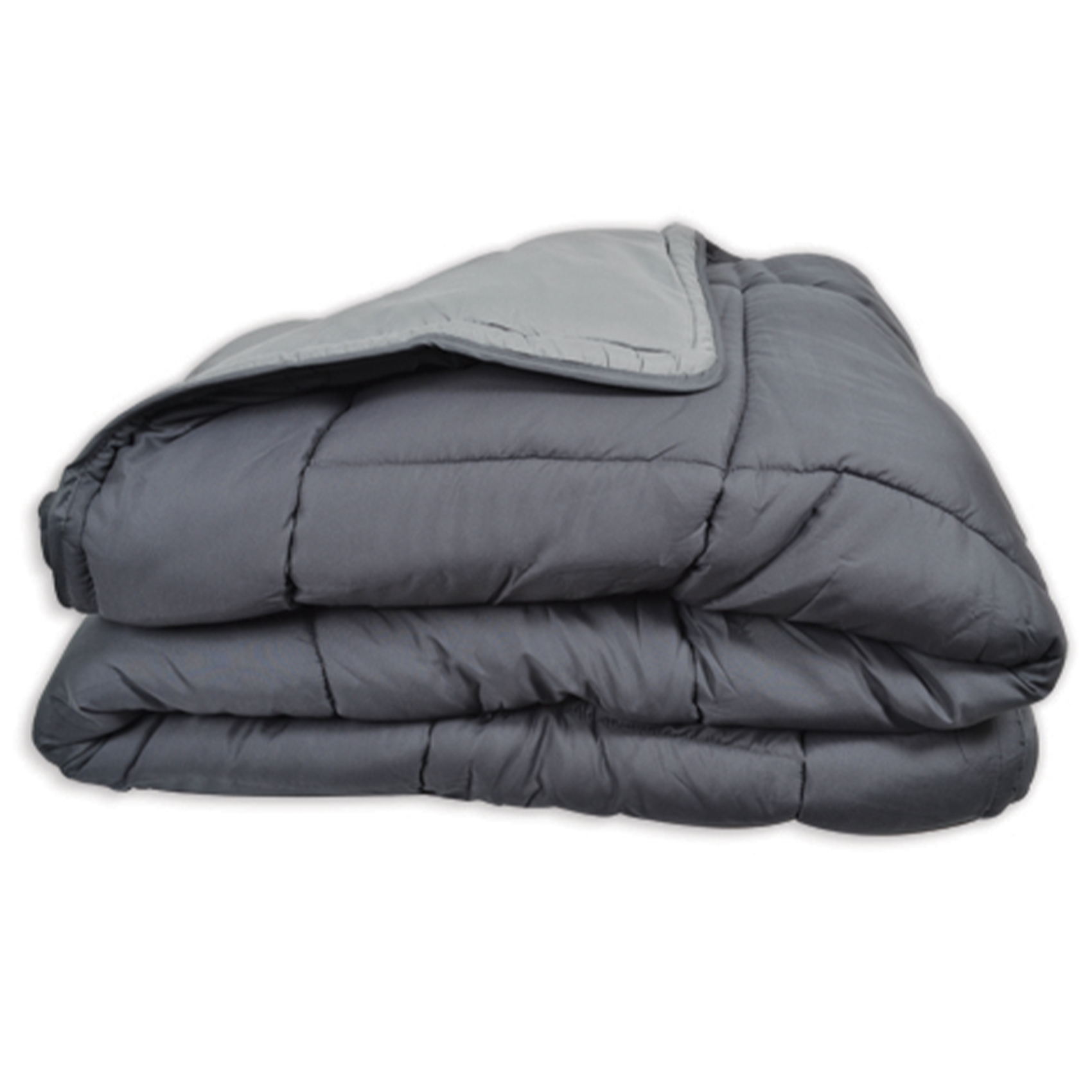 Couette Chaude Microfibre Bicolore 400 Gr/m2 Argent 160x220 Cm