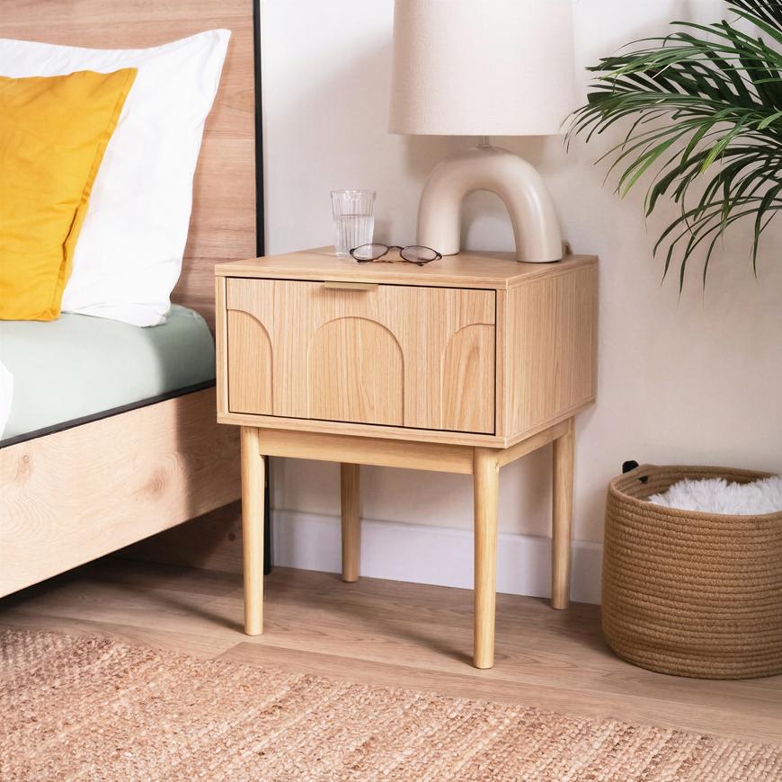 Sicaan Lot De 2 Tables De Chevet Scandinaves Nolan Chêne
