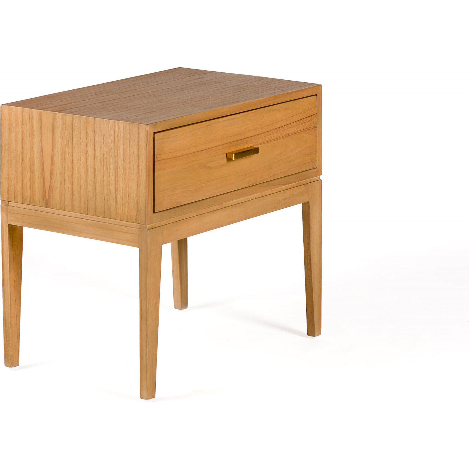 Table Nuit Élégante Cèdre Et Métal Naturel - Teinte Naturelle Bois Cèdre Avec Métal