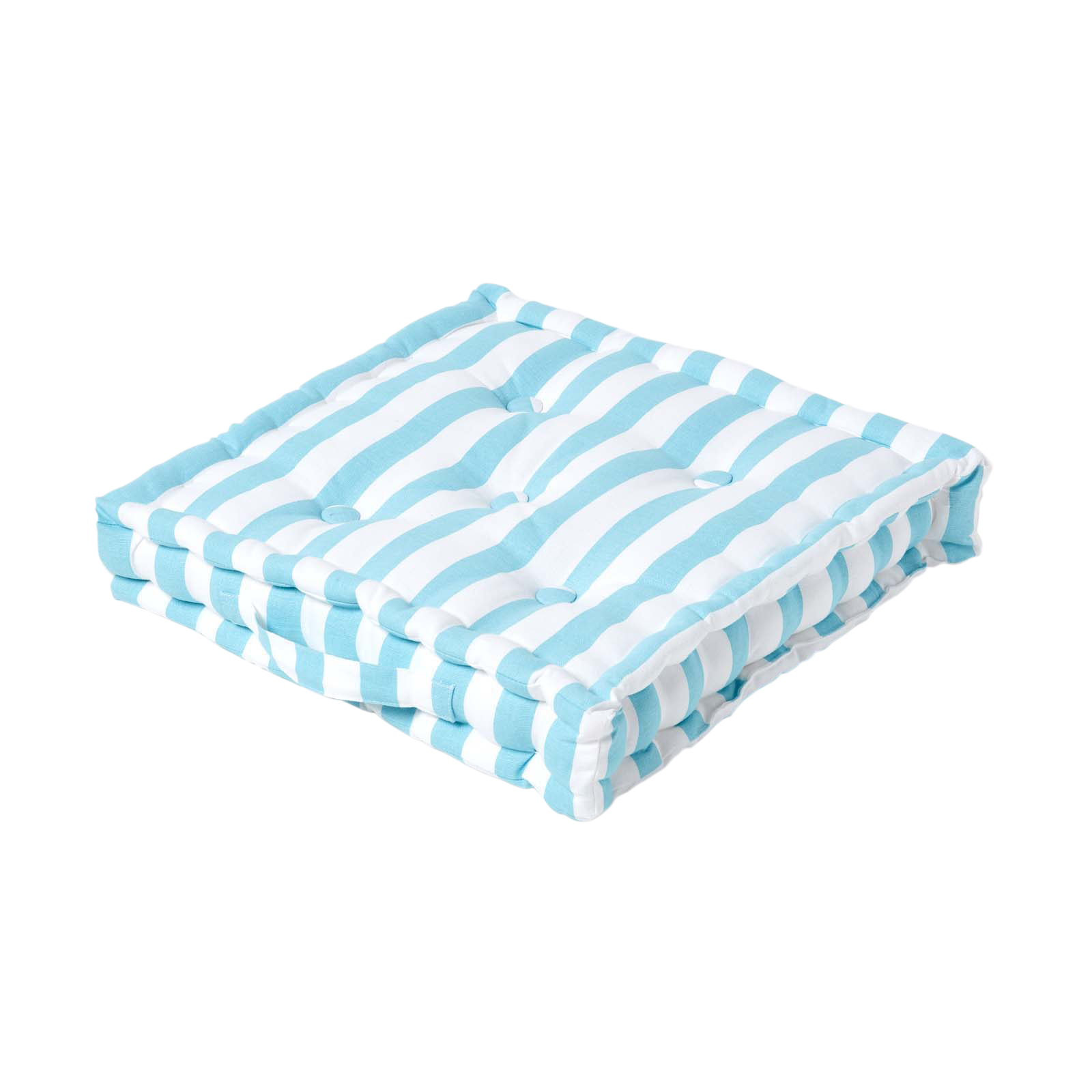 Coussin De Sol Bleu Grandes Rayures 40x40cm - Homescapes