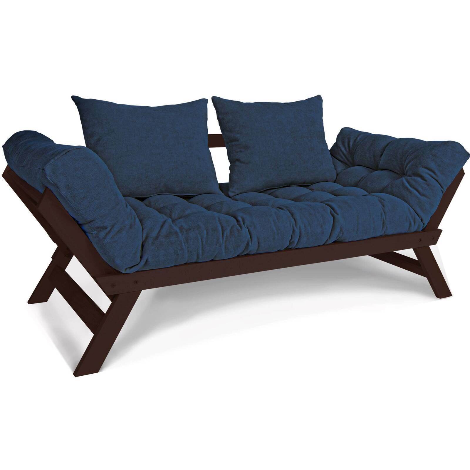 Canapé Lit Allegro - 80 X 203 Cm - Bois Clair Et Marron
