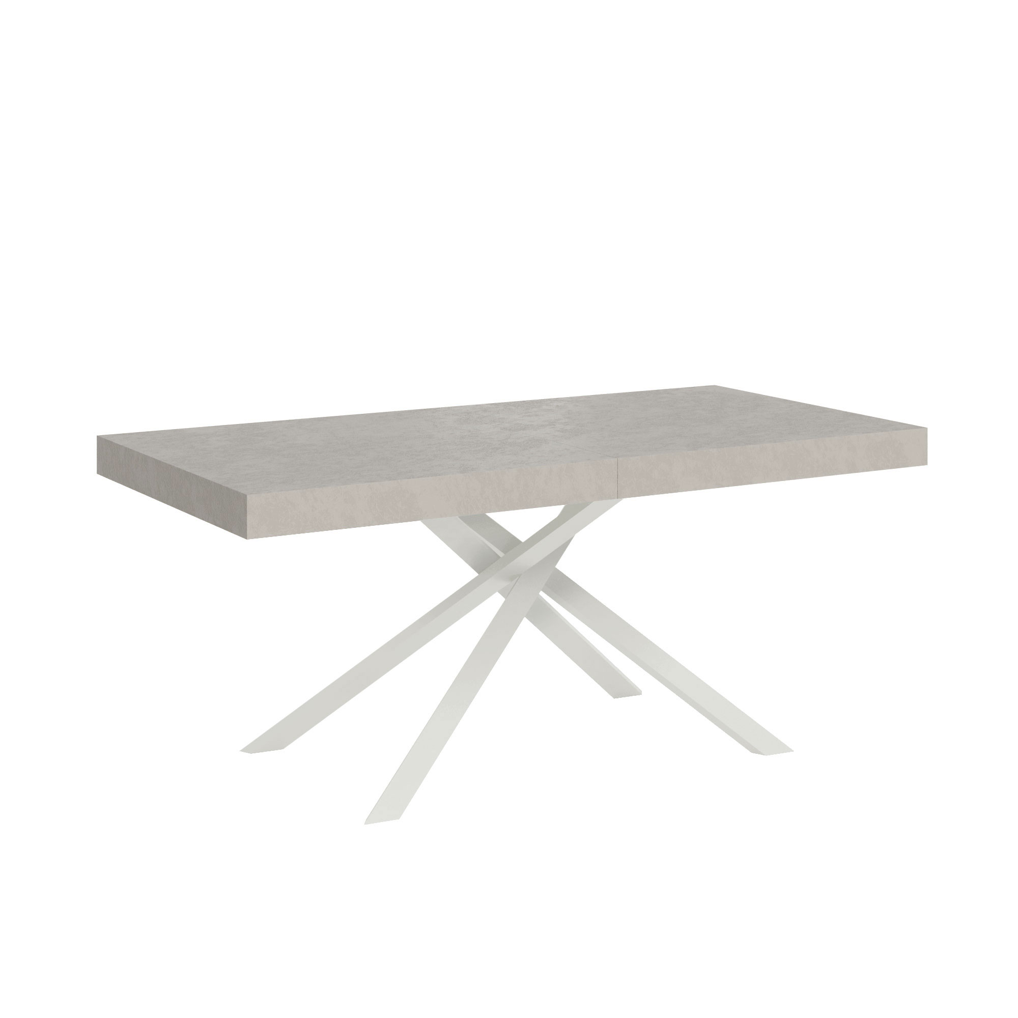 Table Extensible 180/284x90 Cm Karida Cachemire Pieds Blancs