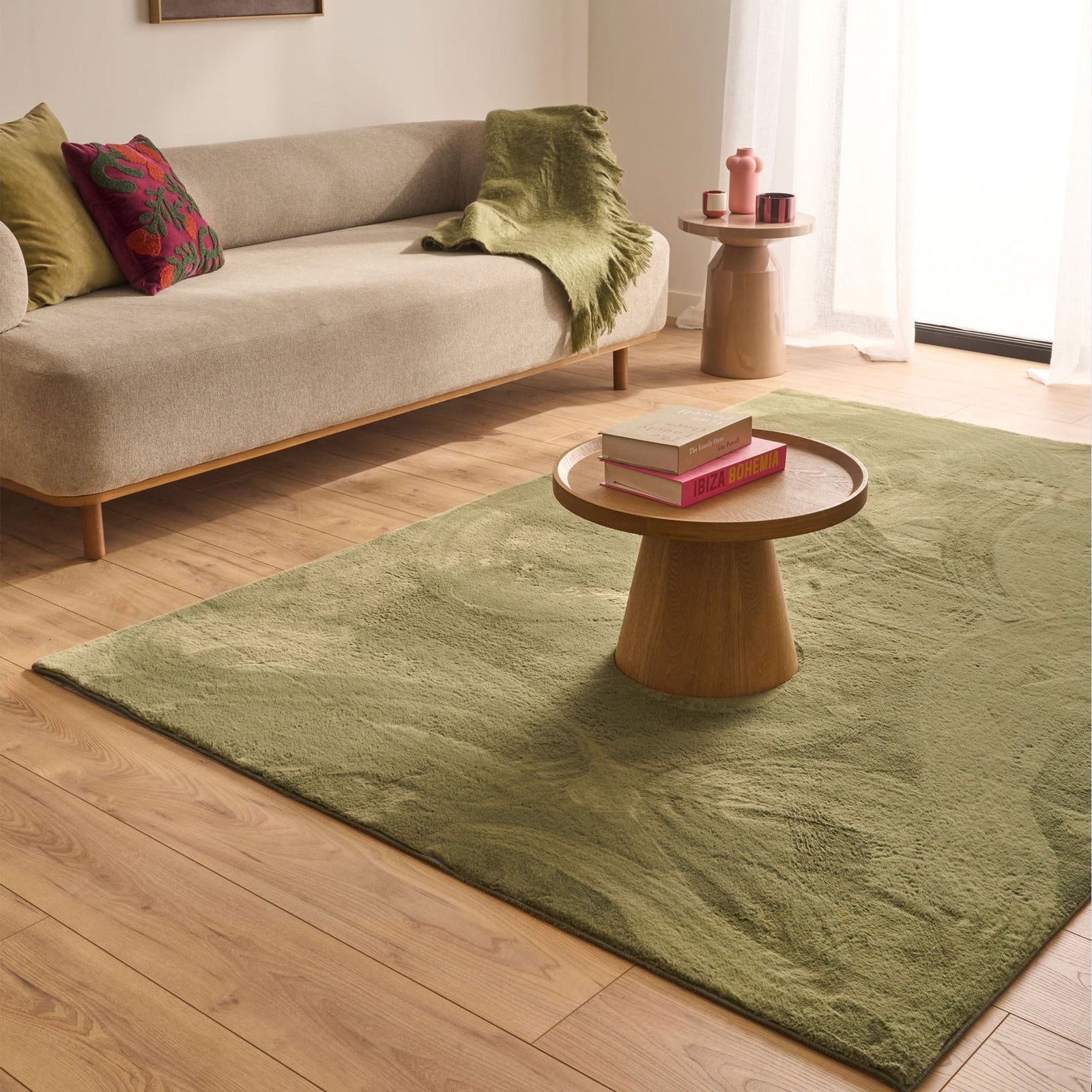 Nube - Tapis En Tissu Doux Vert - 160x230 Cm