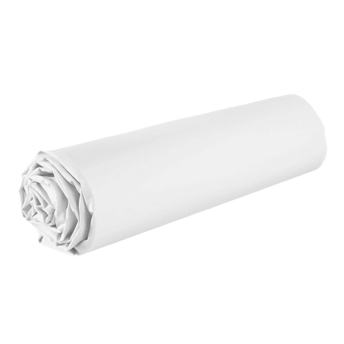 Drap Housse 140x190 Bonnet 35cm 100% Coton Blanc - Vitalia