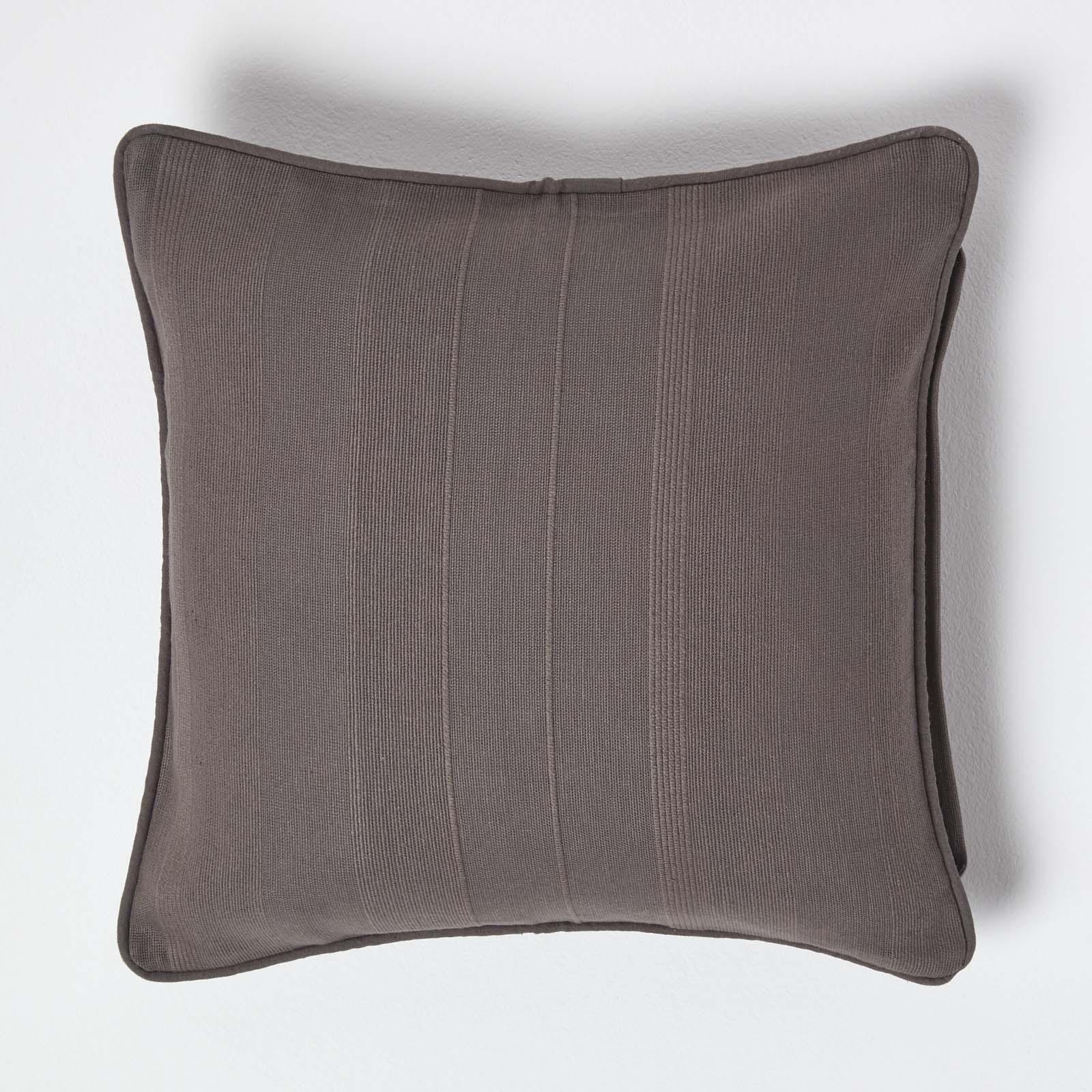 Housse De Coussin En Coton Rajput Gris 45x45cm - Homescapes
