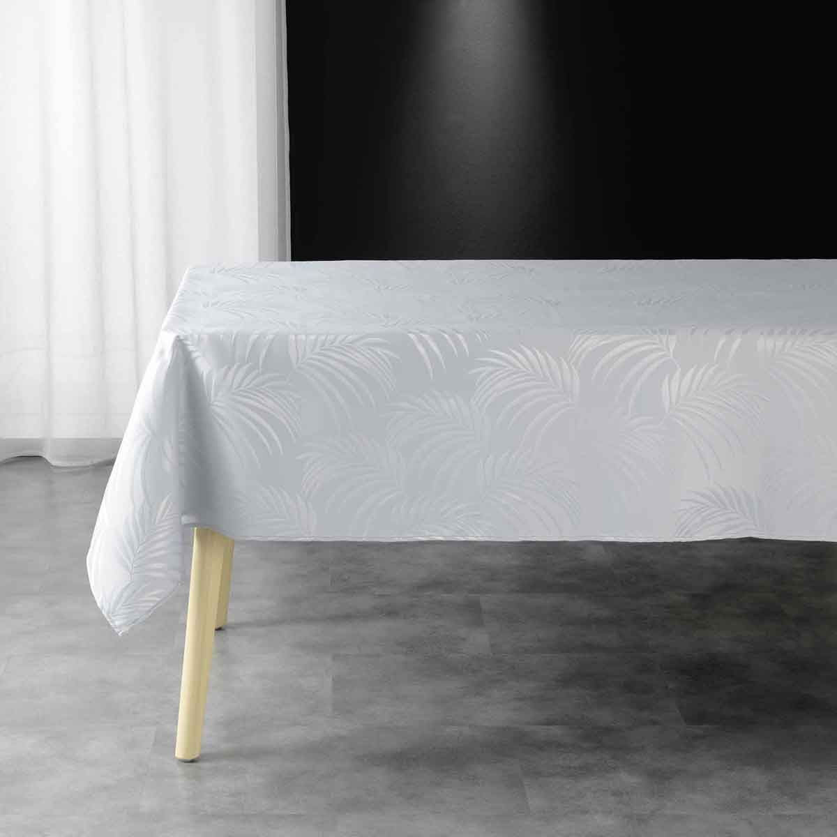 Nappe Jacquard "plumette" 140x240cm Gris