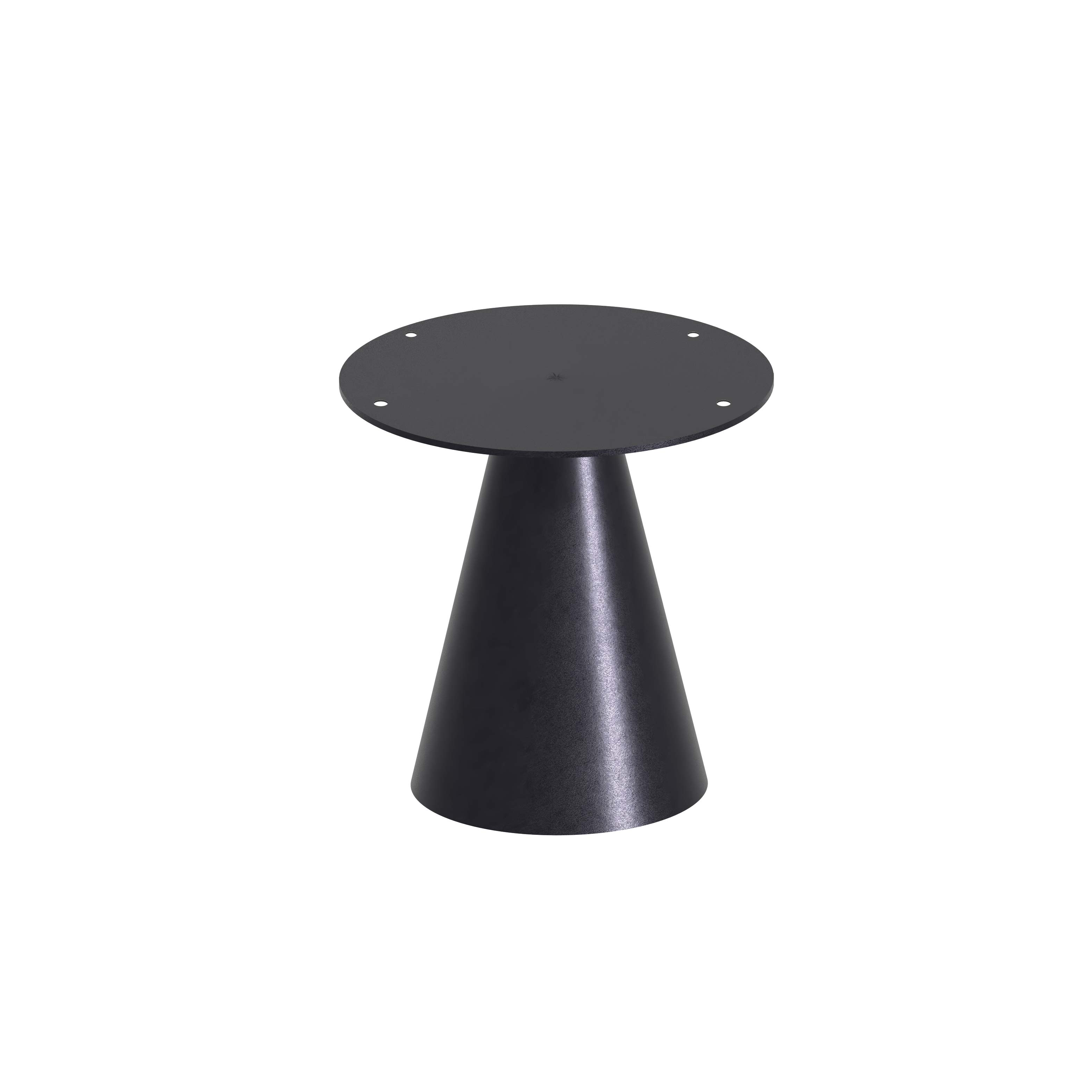 Artù - Base En Cône Pour Table À Manger Ronde, En Métal Couleur Noire