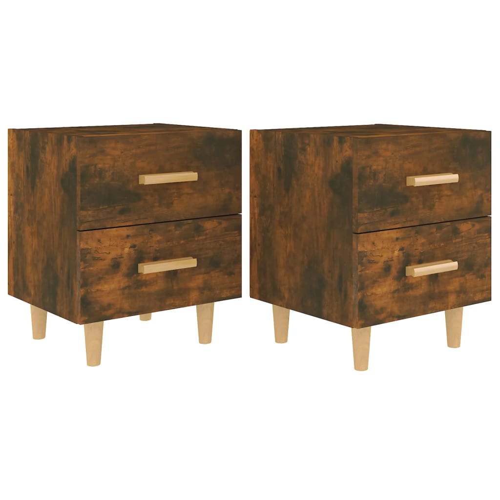 Lot De 2 Tables De Chevet Avec Deux Tiroirs 40 X 35 X 47,5 Dec035087