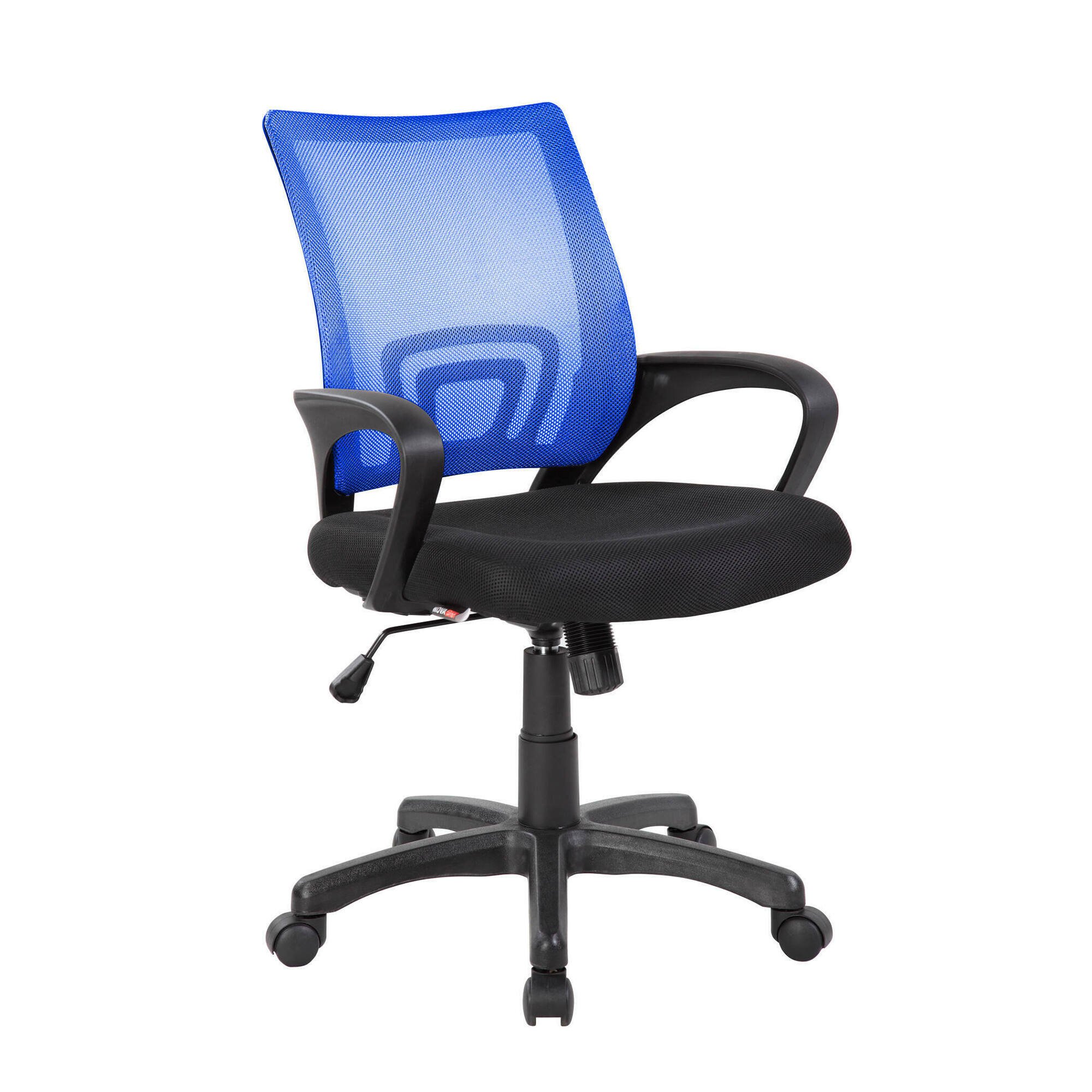 Chaise De Bureau,noir, Bleu,59x54h100 Cm