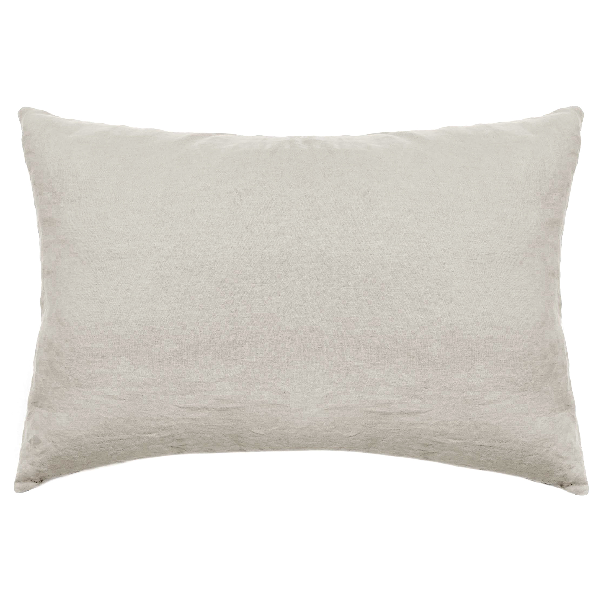 Taie D'oreiller Palace Pur Coton Lavé 50x70 Cm Uni Beige Nacre
