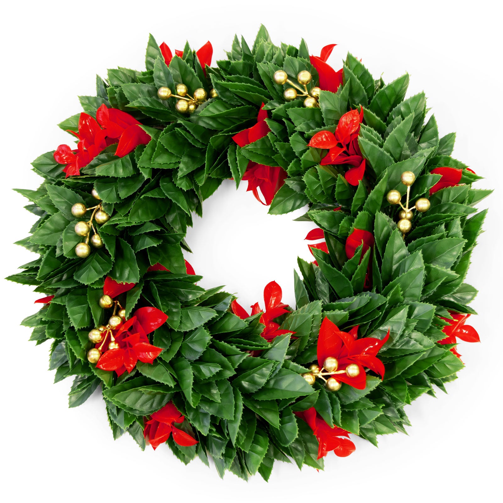 Couronne De Noël Photinia Couronne Décorative En Feuilles De Photinia Pour Votre Décoration De Noël