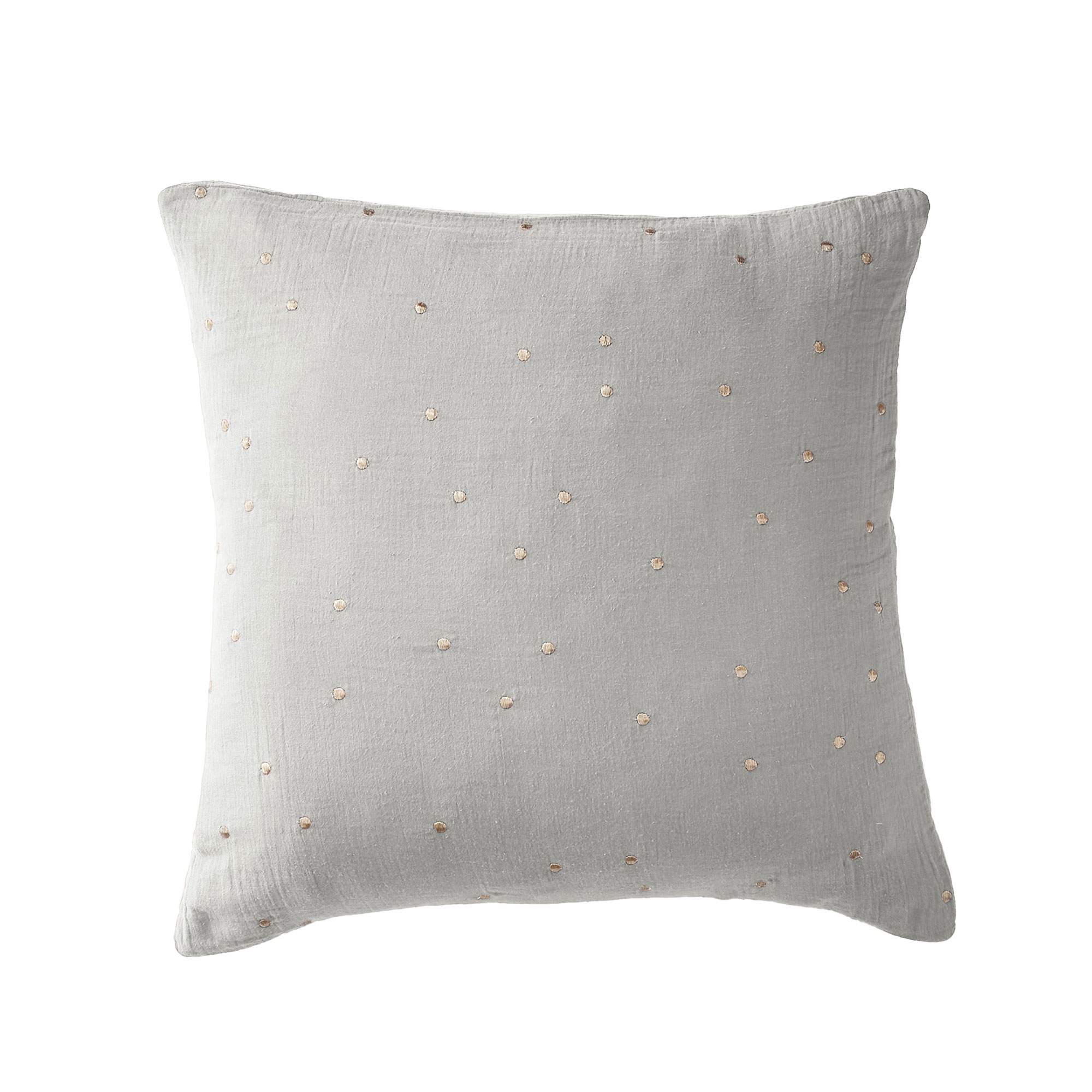 Taie D'oreiller 60x60 Cm Gaze De Coton À Pois Brodés Nuage