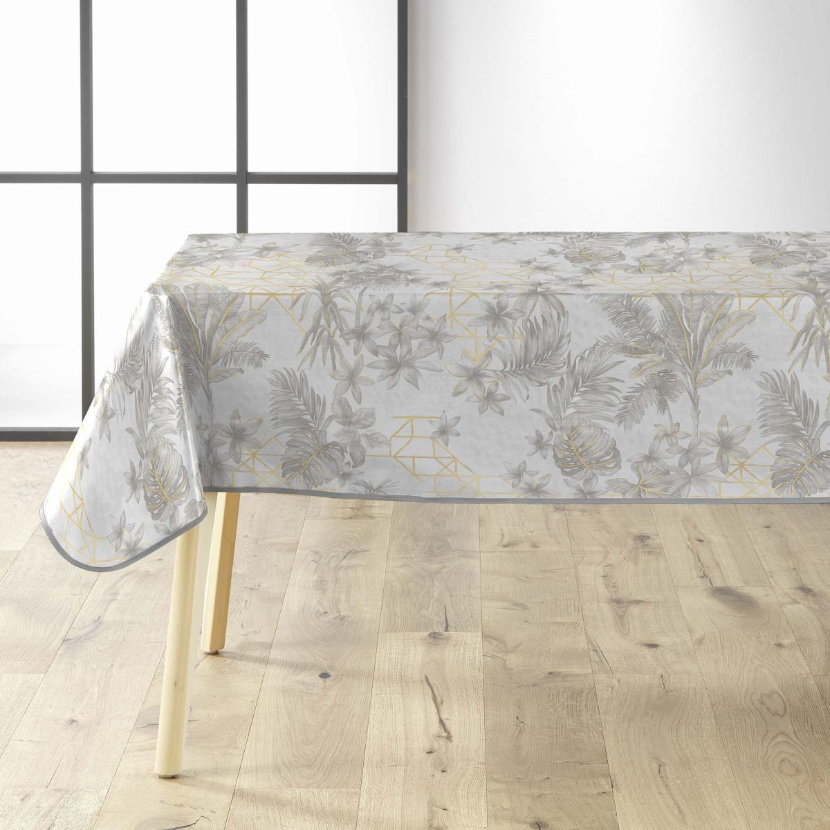 Nappe Toile Cirée "coconut" 140x240cm Gris