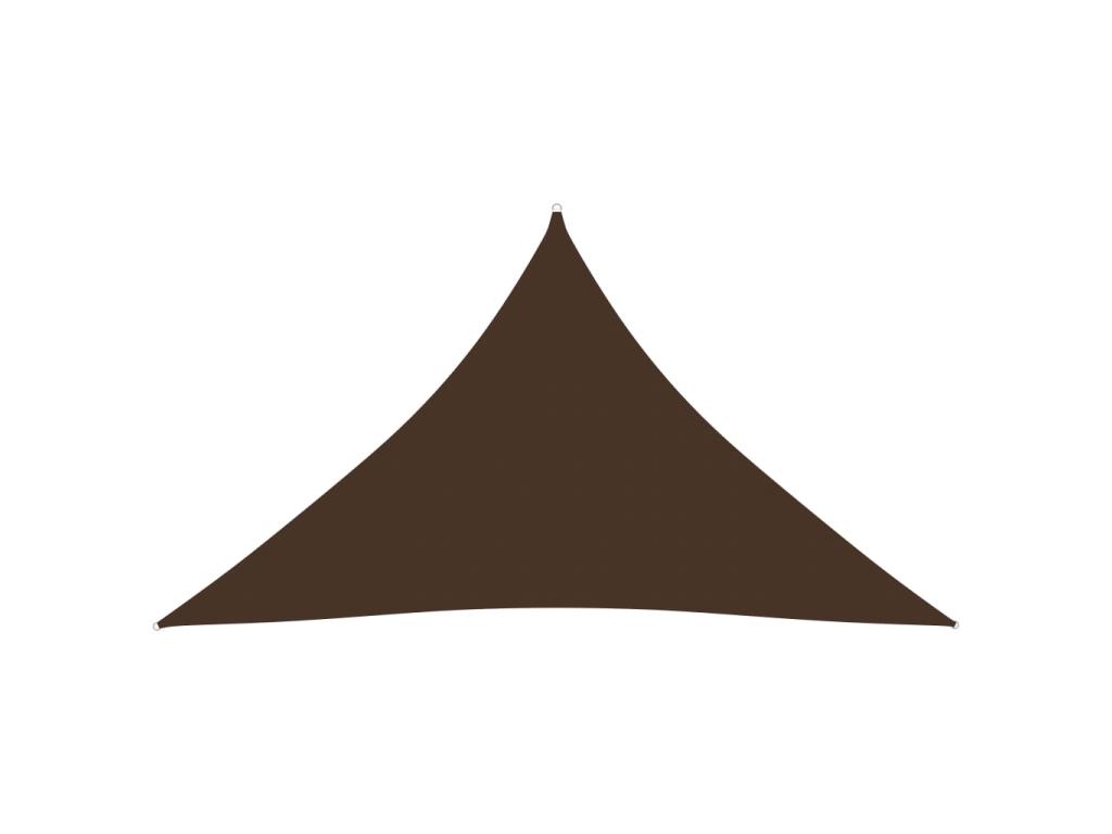 Voile Toile D'ombrage Parasol Tissu Oxford Triangulaire 4 X 4 X 5,8 M Marron 02_0009879
