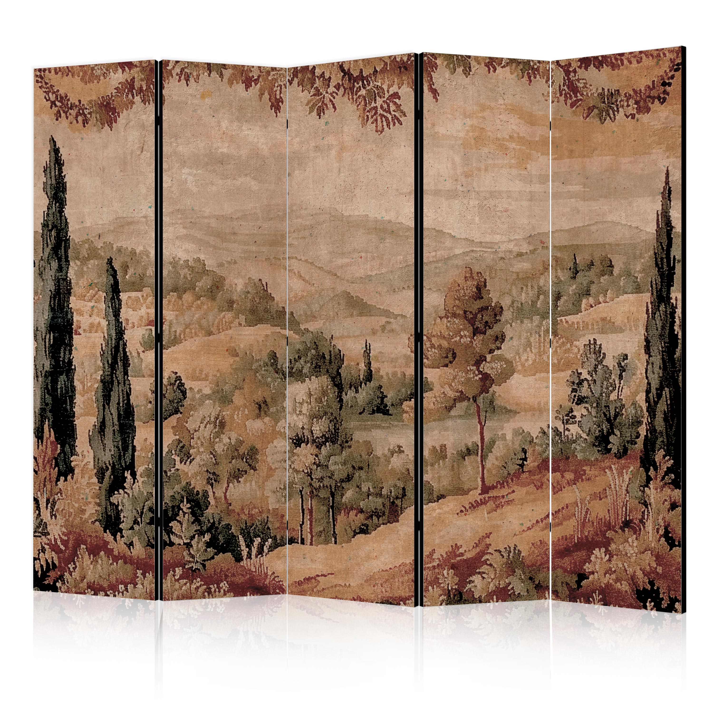 Paravent -tapisserie Ancienne À Végétation Méditerranéenne 225x172