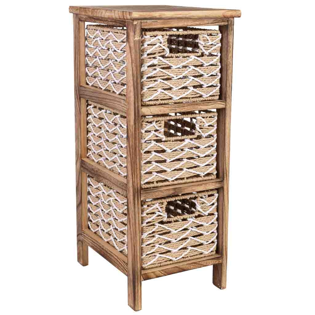 Chiffonnier En Bois Marron 26x32x63 Cm