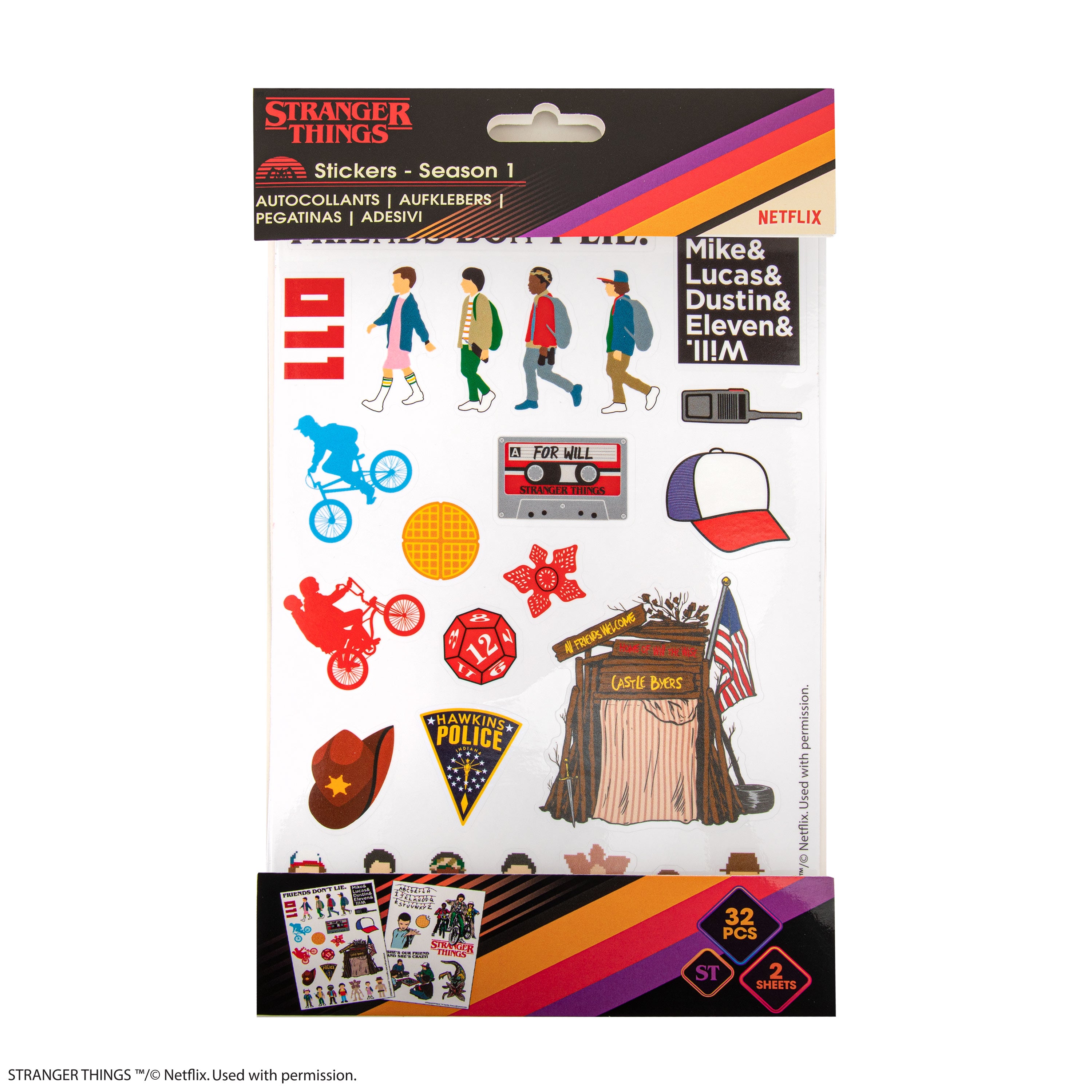 Autocollants Stranger Things Saison 1 - Stranger Things Multicolore