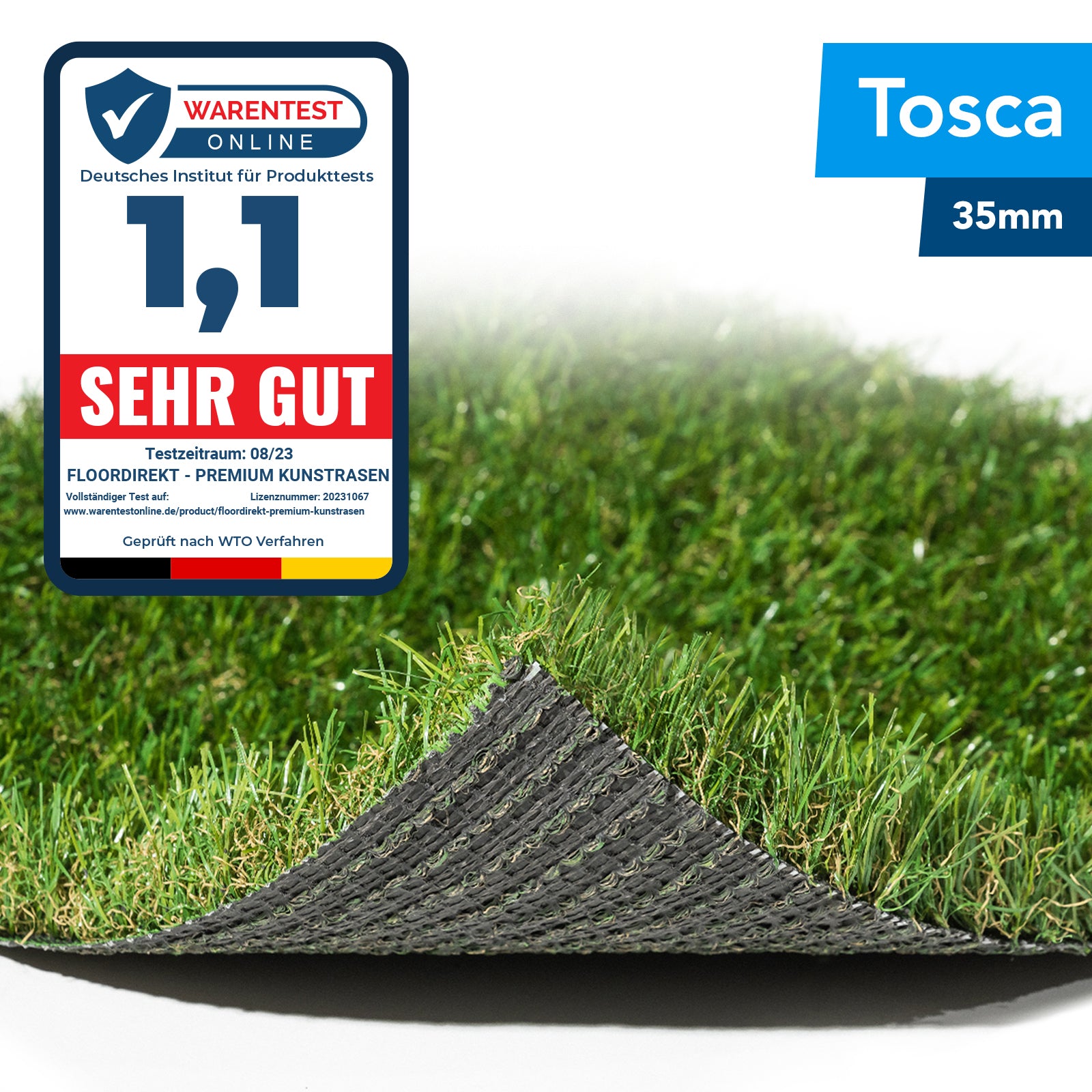 Pelouse Artificielle Tosca Hauteur: 35 Mm 200 X 50 Cm - Floordirekt