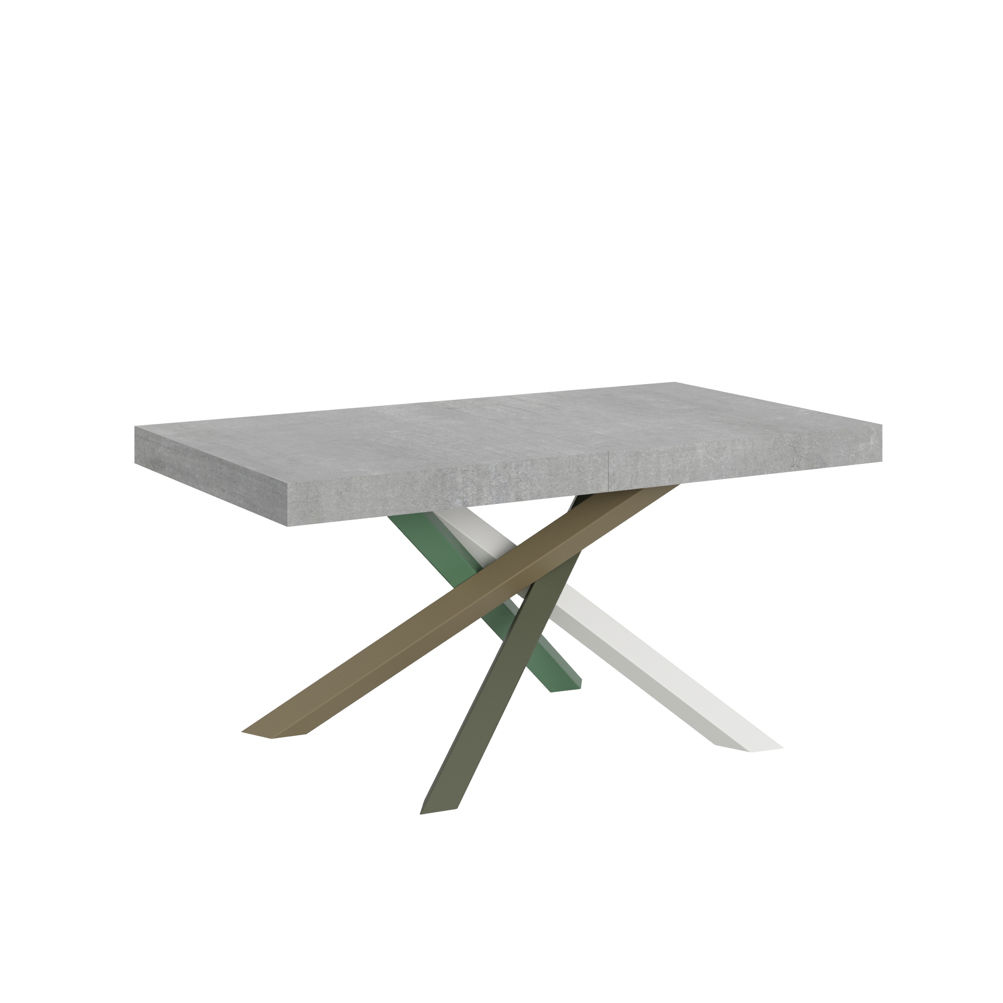 Table Extensible 90x160/420 Cm Volantis Cemento Structure 4/a