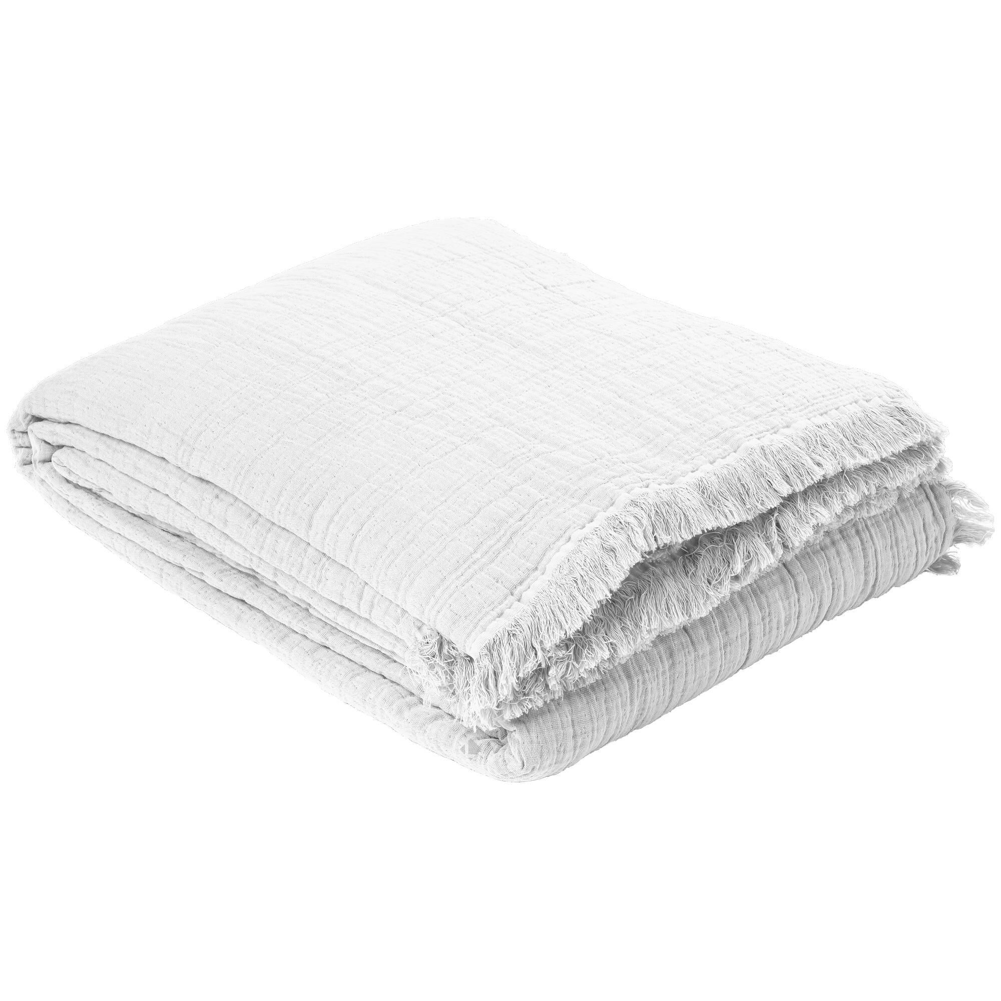 Linnea Brehat Plaid 125 X 180 Cm Coton Blanc