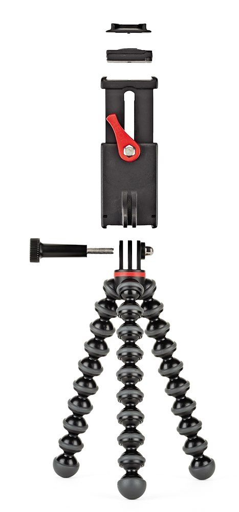 Joby Griptight Action Kit Trépied Action-cam (caméras Sportives) 3 Pieds Noir, Rouge