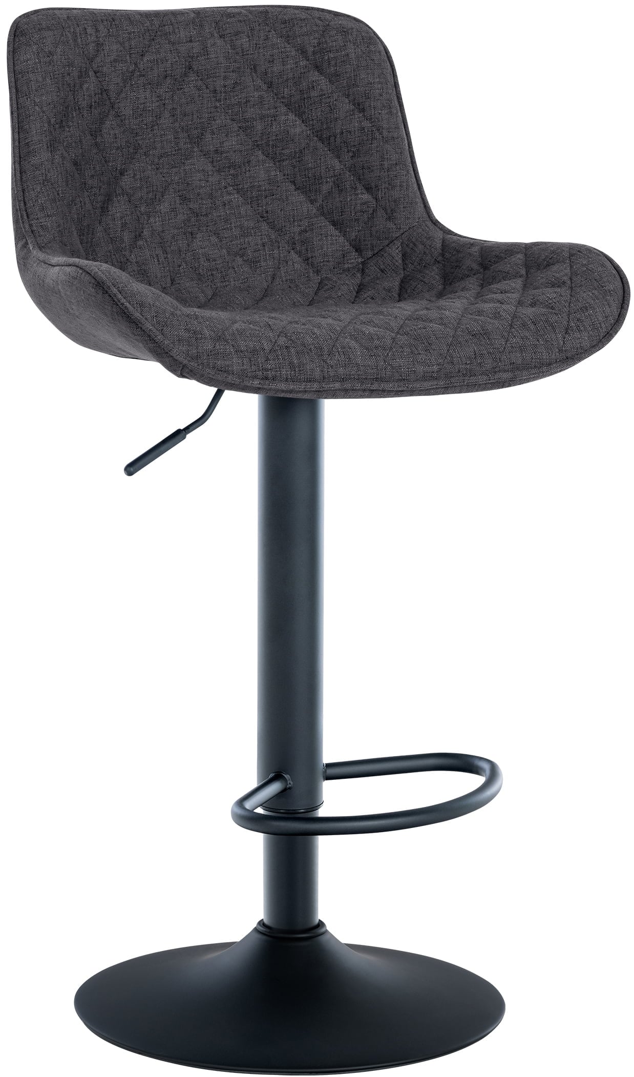 Tabouret De Bar Minosa En Tissu Noir