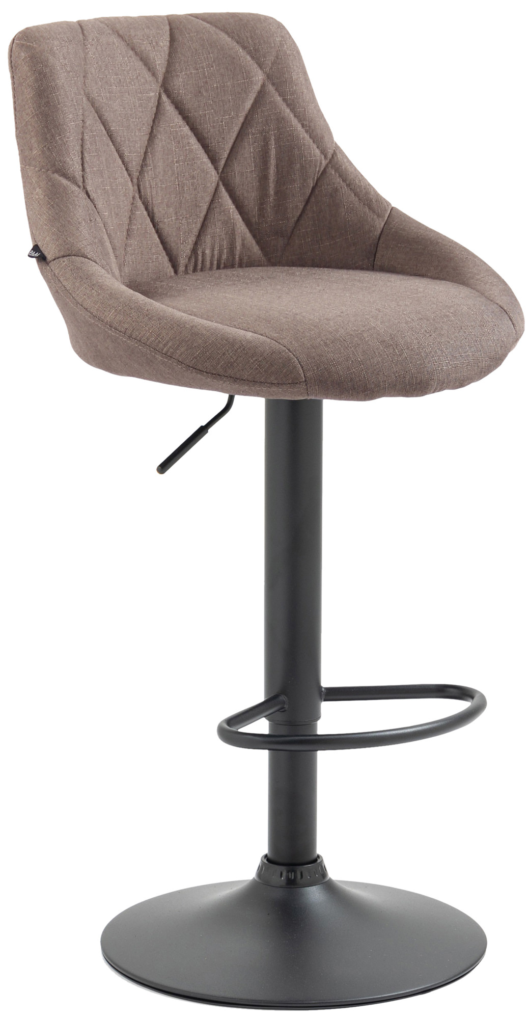 Tabouret De Bar Lazio Tissu Noir Taupe