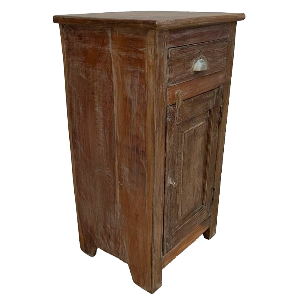 Table De Chevet En Bois Fabriquée À La Main44x35x79h Cm