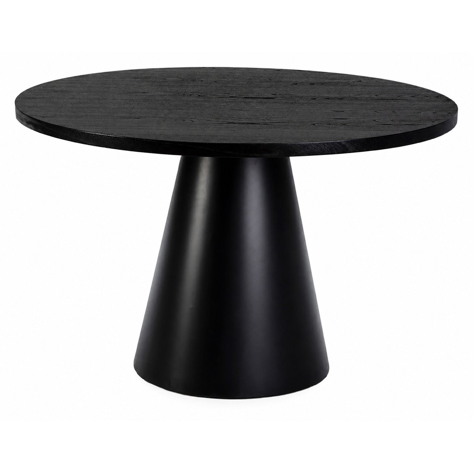 Table À Manger Ronde En Cèdre Noir - Noir