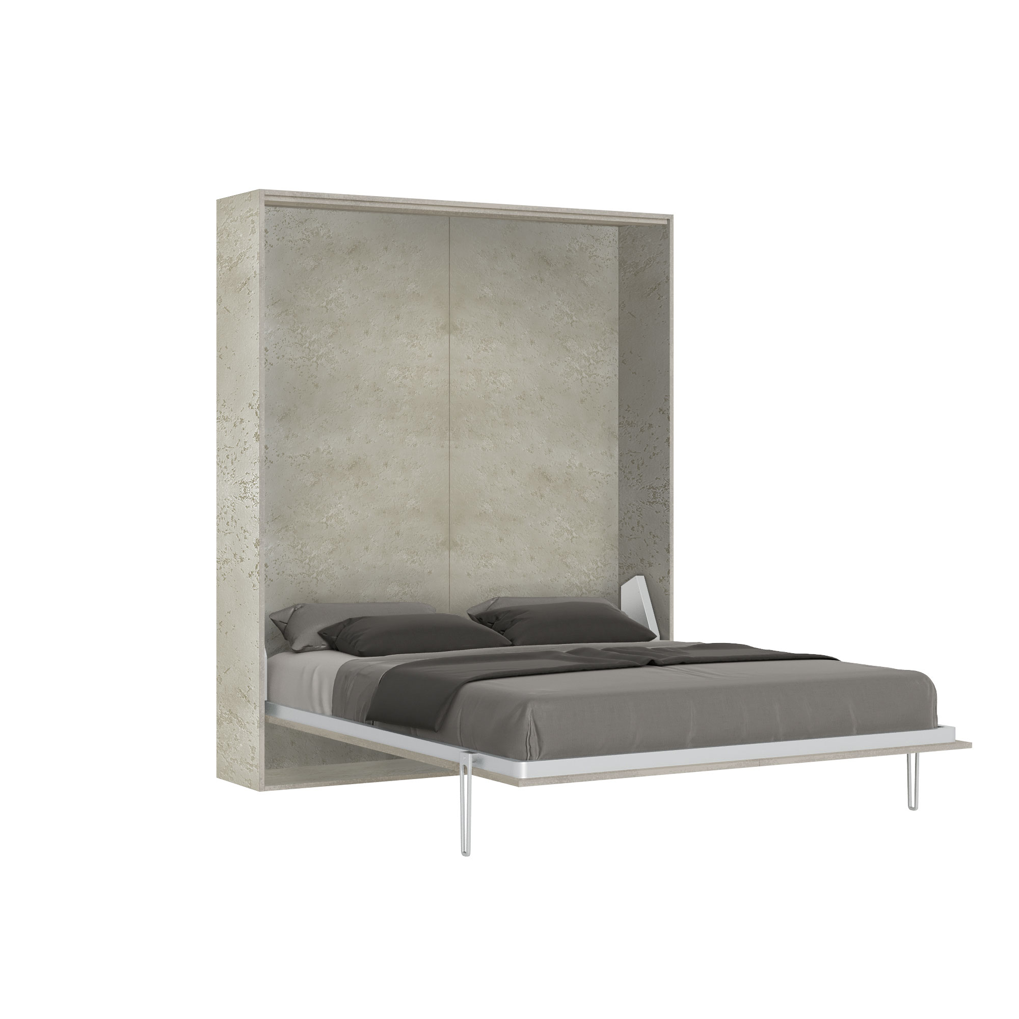 Lit Double Escamotable Kentaro En Cachemire De 140 Cm