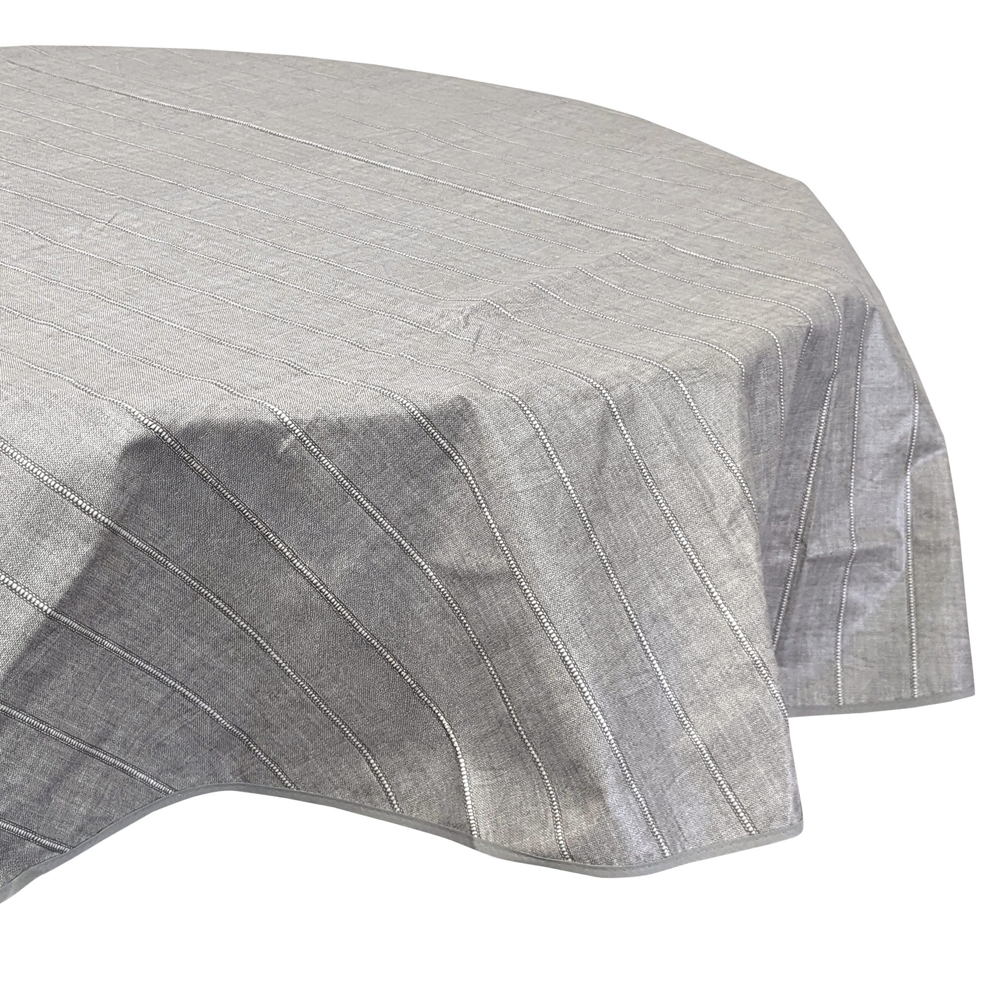 Nappe Ronde 160 Cm Antitaches Balance Couleur Gris