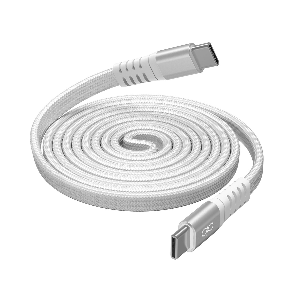 Câble Usb-c Force Power Cbl Magnet 1,2 M 60 W Blanc Nylon Tressé