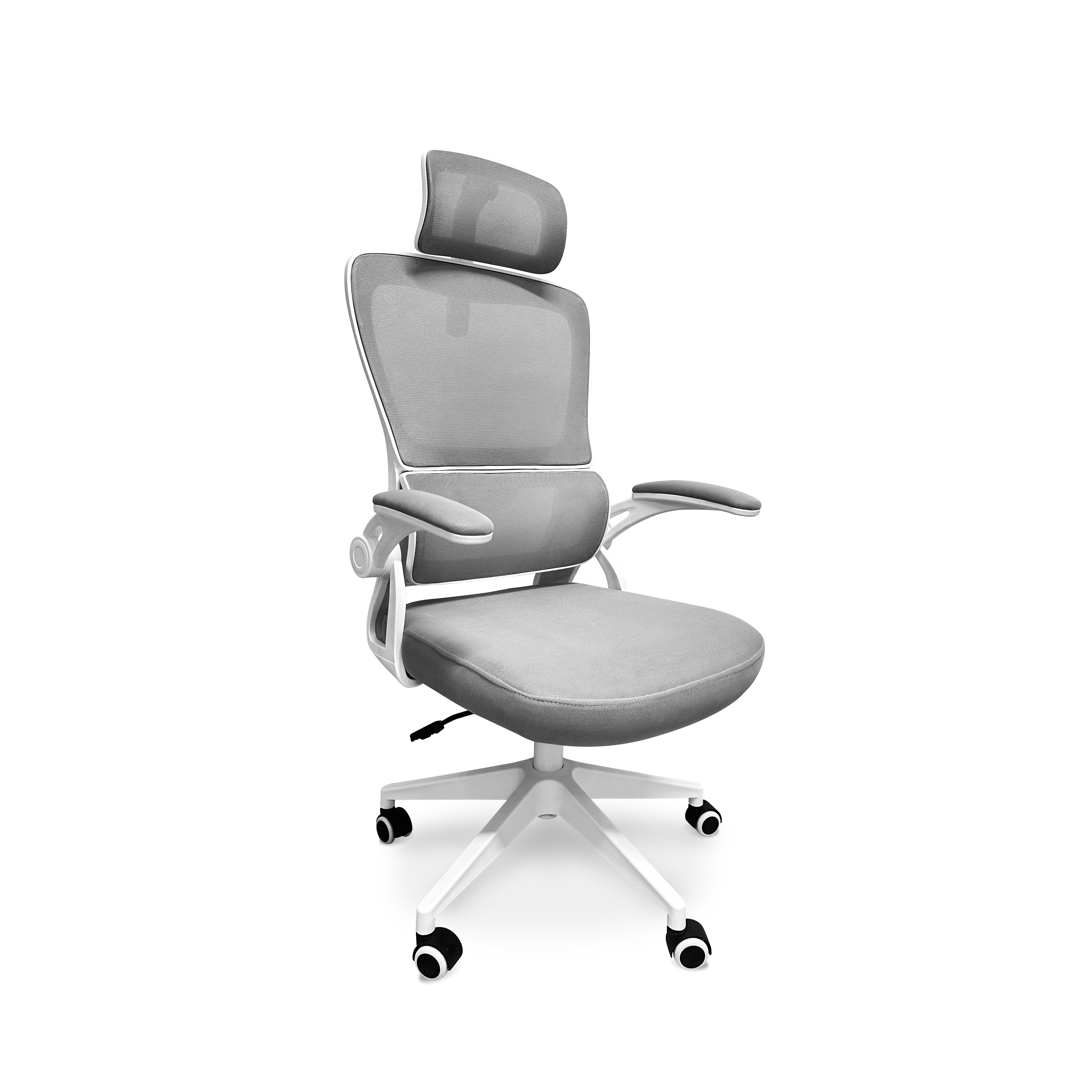 Lyn - Chaise De Bureau Ergonomique Réglable En Hauteur, Avec Appuie-tête, Rembourrage Lombaire Et Roulettes - Couleur