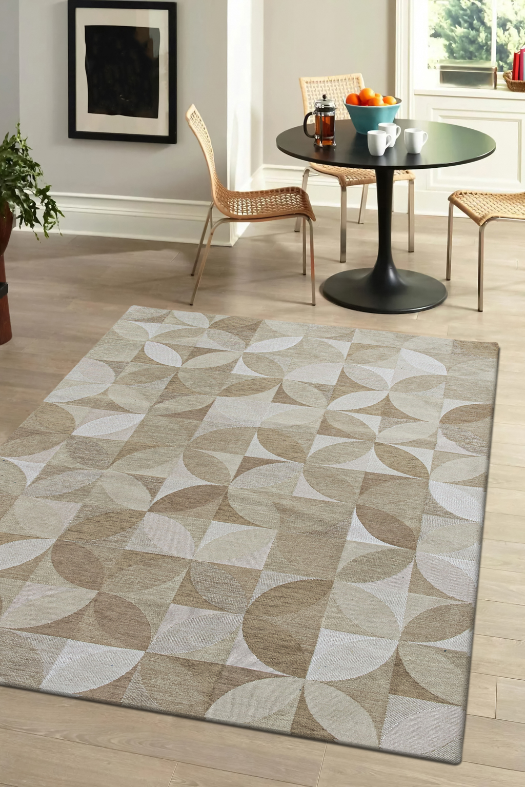 Tapis - Collection Rondo Beneffito - Diamond - Tapis À Motifs, Finition Artisanale, Tissage En Belgique - Tapis