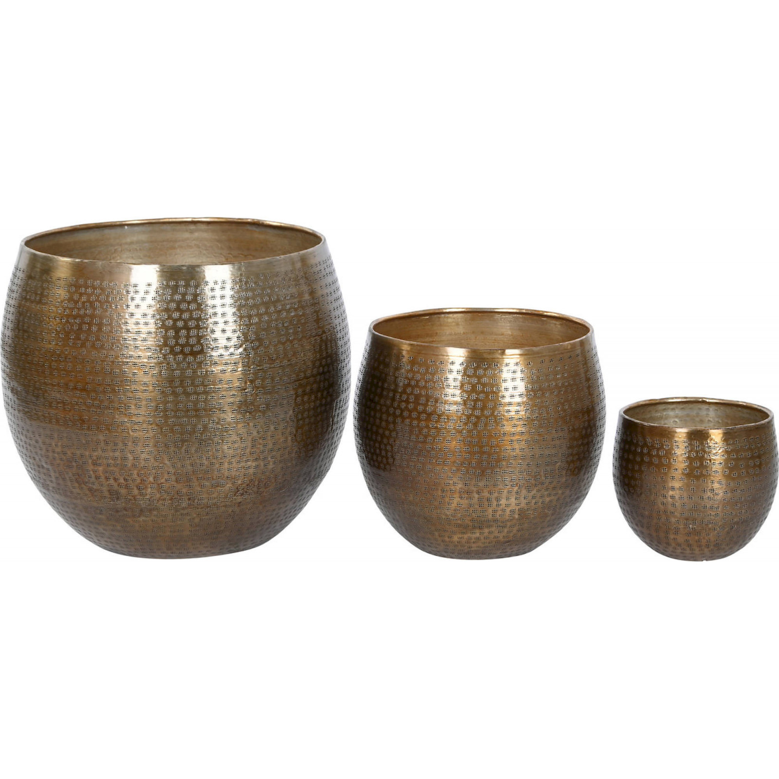Cache-pot Élégant Doré Pour Plantes D'Intérieur - Doré Vieilli Élégant