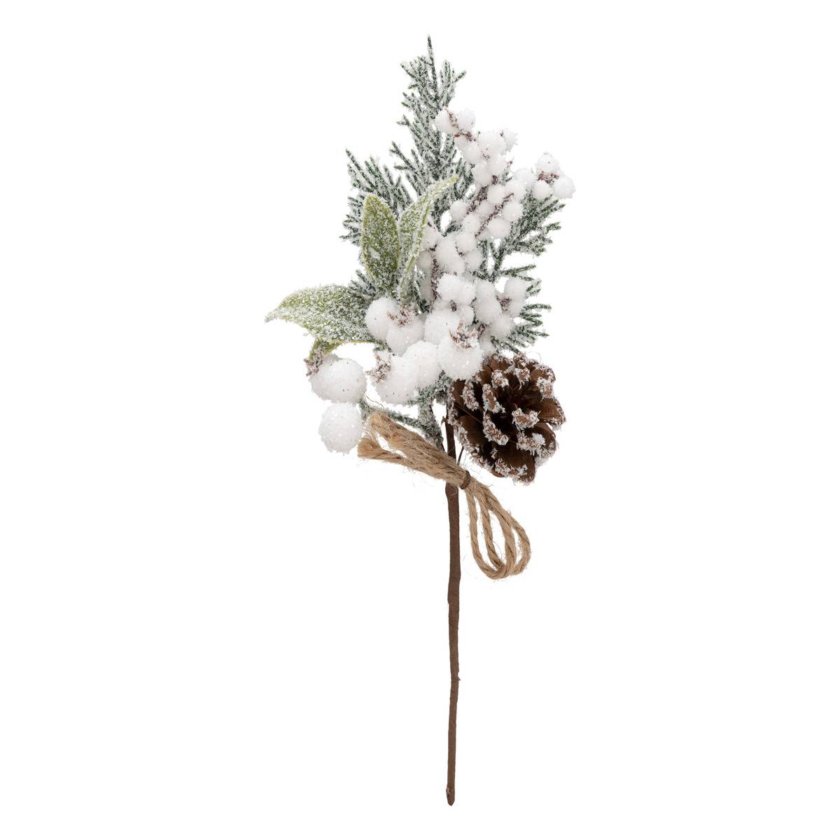 Sujet Branche Baies Blanches 24cm - Feeric Lights & Christmas
