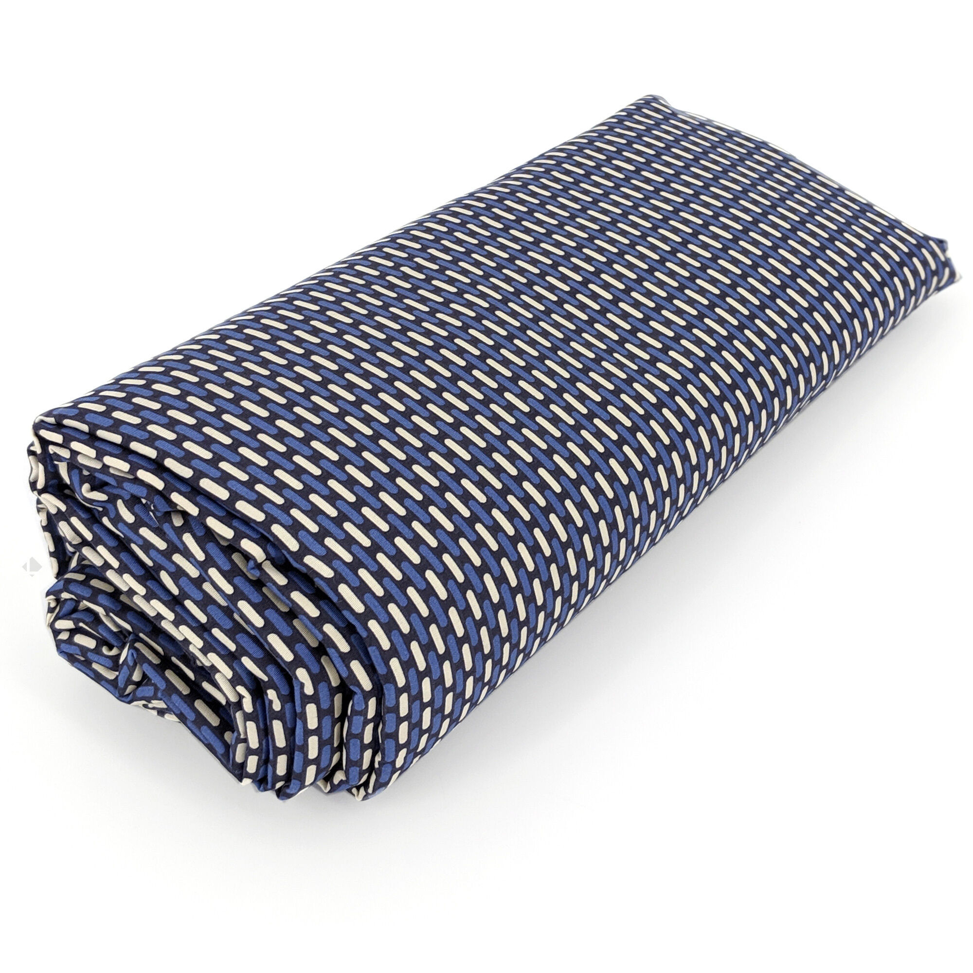 Drap Housse Imprimé 180x200 Cm Bonnet 30 Cm Satin De Coton Enzo Bleu