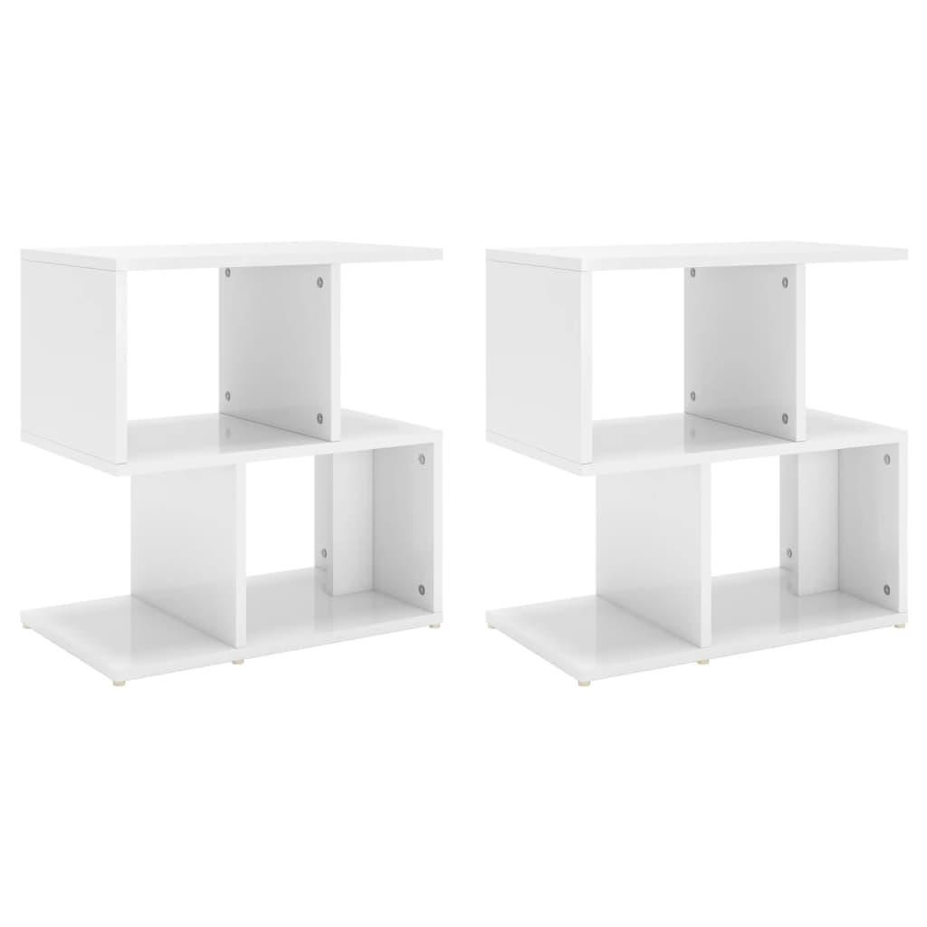 Lot De 2 Tables De Chevet Avec Étagères 50 X 30 X 51,5 Cm Dec035041