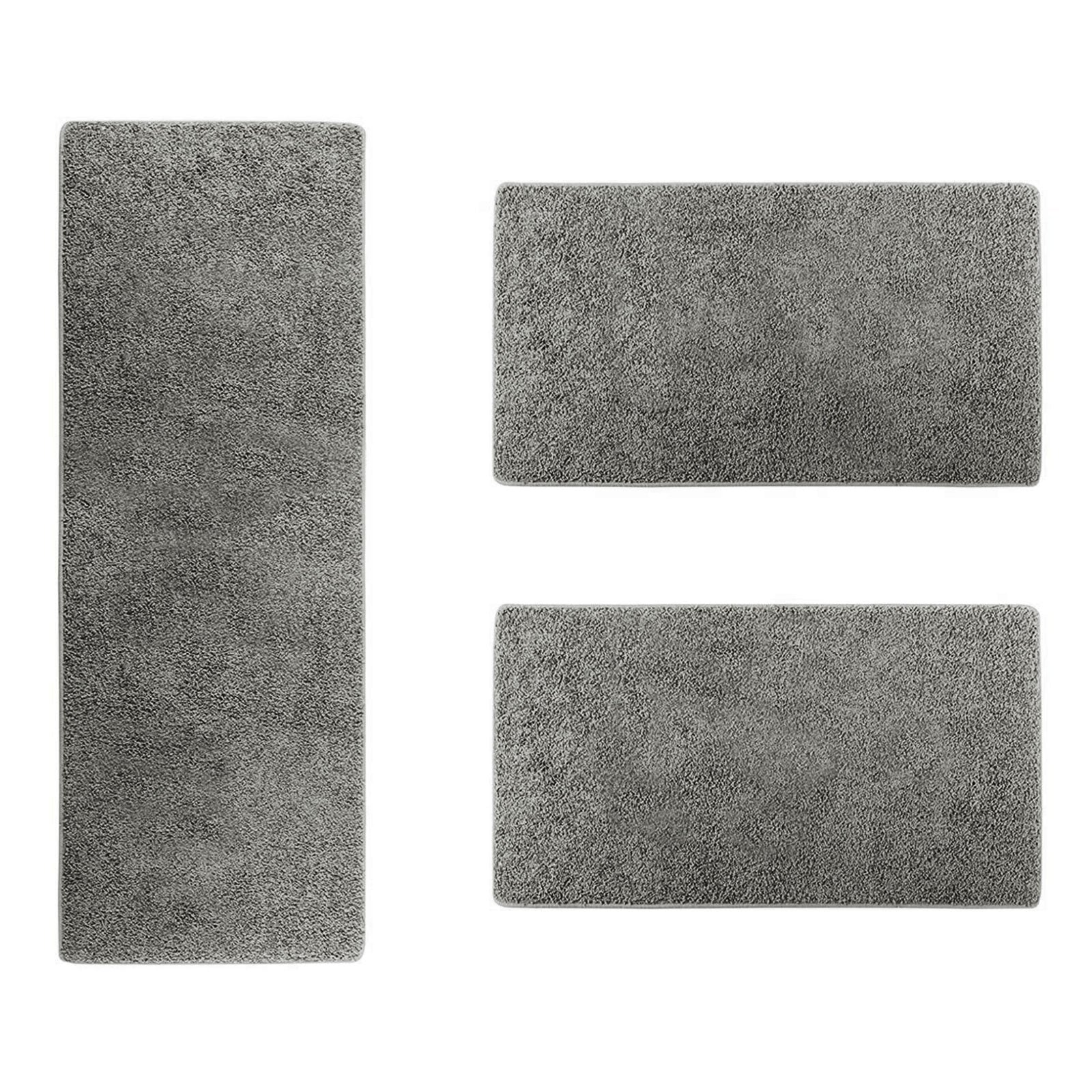 Descente De Lit Barcelona Gris 1 Tapis 67 X 250 Cm + 2 Tapis 67 X 140 Cm - Floordirekt