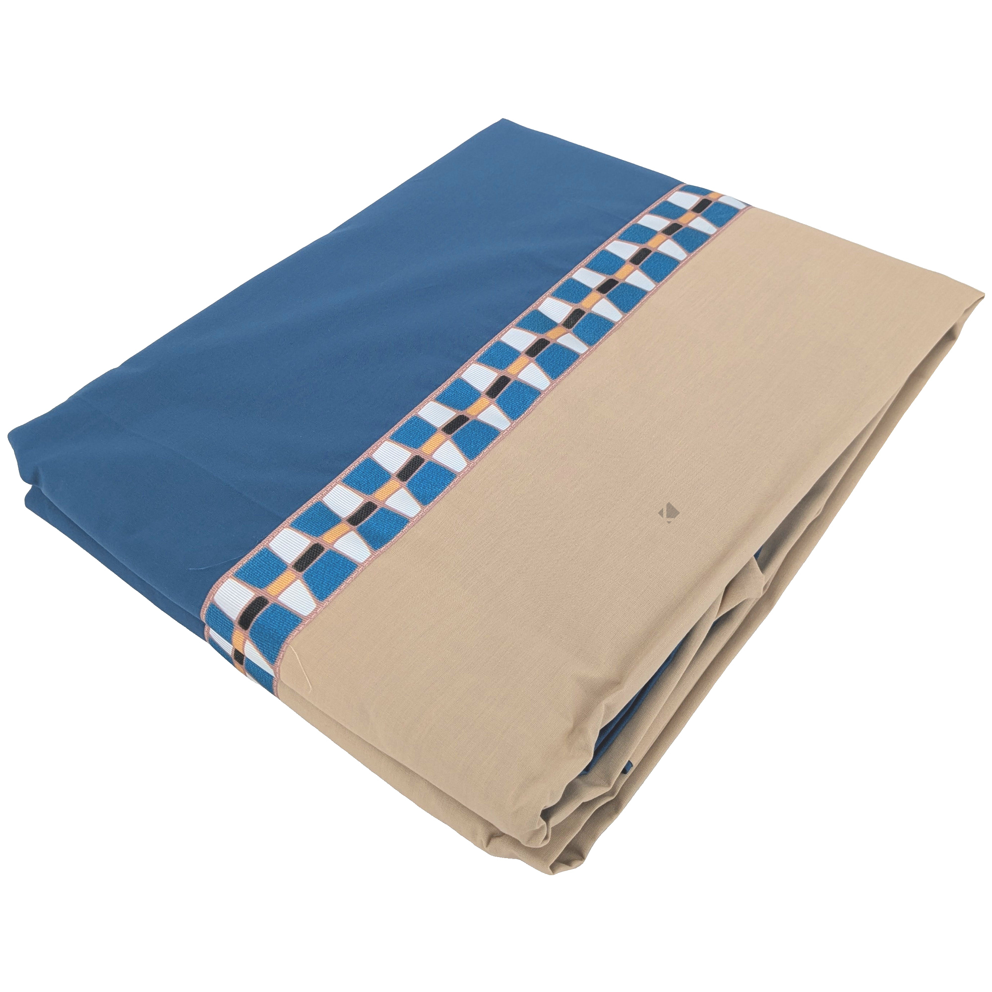 Drap Plat 180x290 Cm En Percale De Coton Linoa Bleu Cobalt