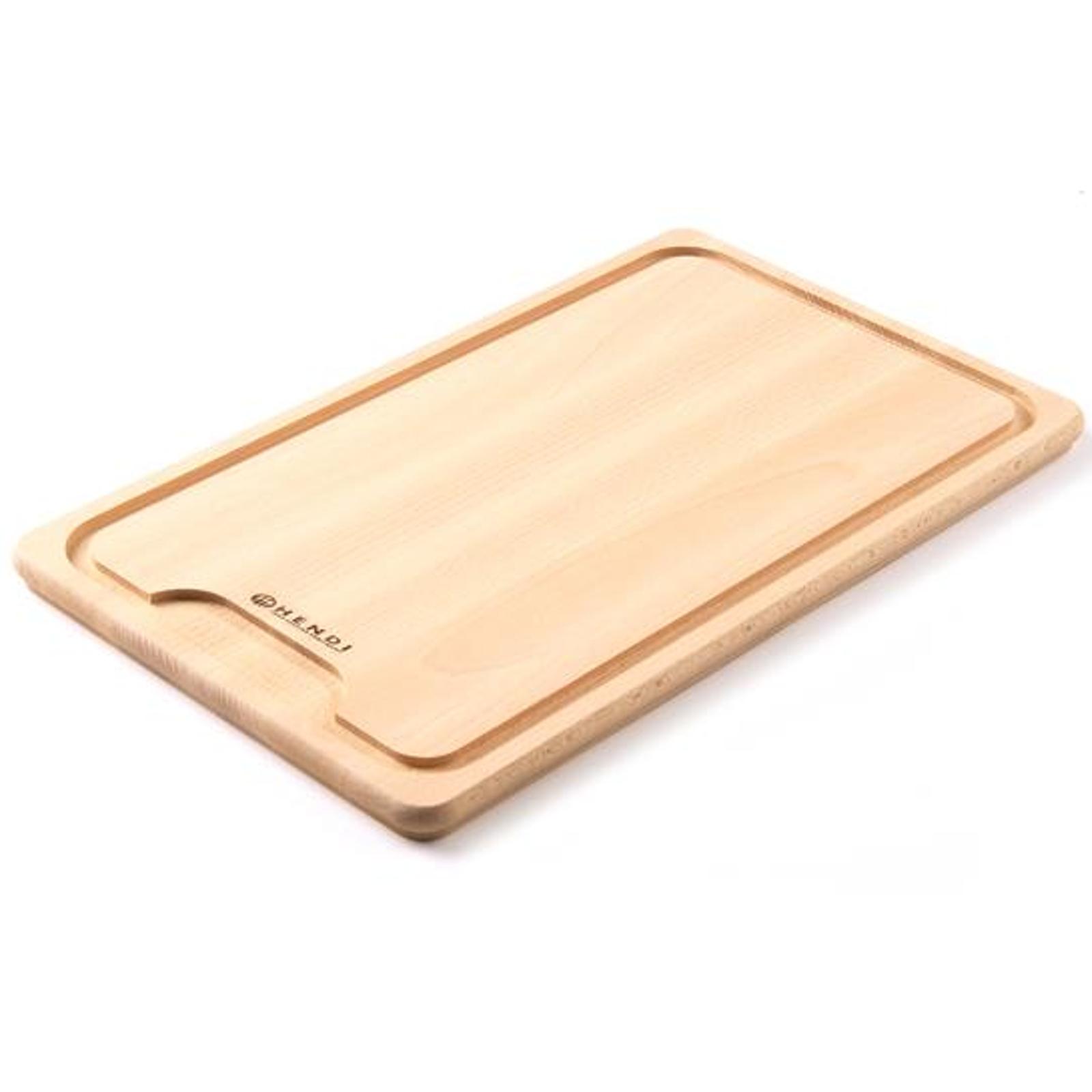 Planche À Découper En Bois De Hêtre Avec Découpe - Hendi 505205