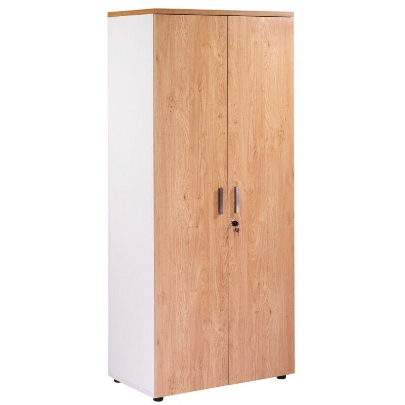 Armoire De Bureau Beaux Meubles Pas Chers Ineo 2 Portes 4 Tablettes Blanche Mélaminée