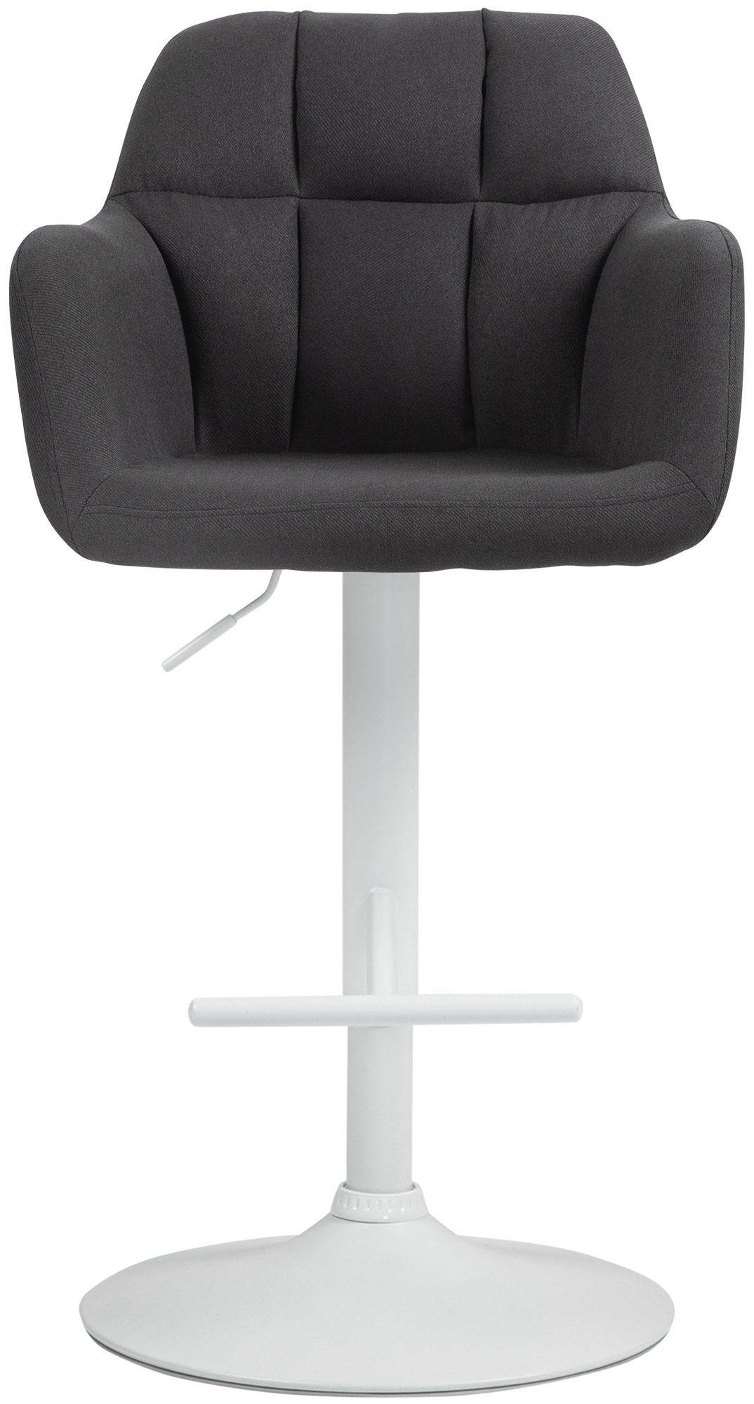 Tabouret De Bar Natoma Tissu Blanc Noir